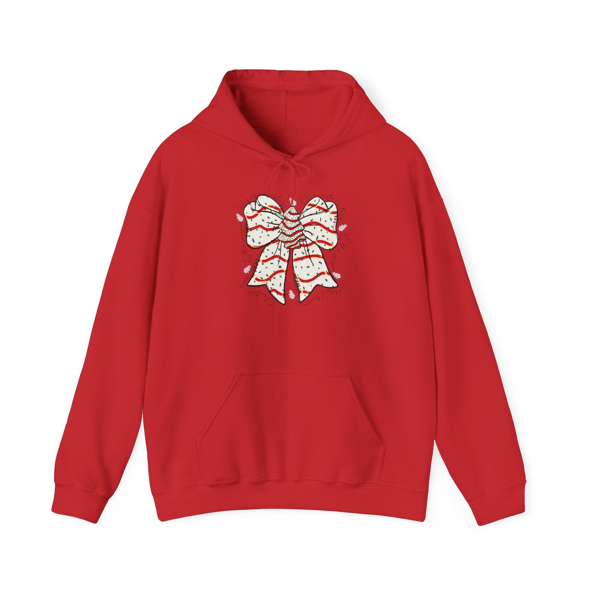 Candy Cane Bow Hoodie Printify