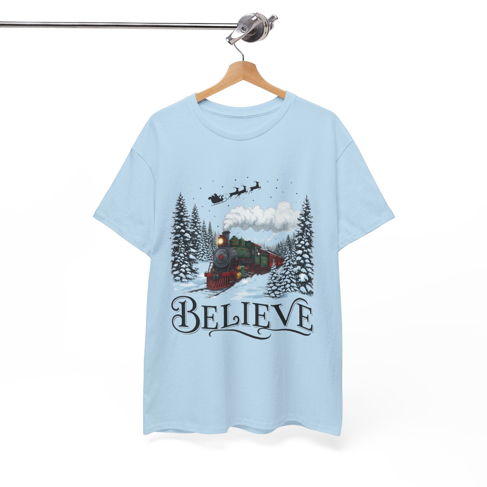 Christmas Train 'Believe' Unisex T- Shirt Printify