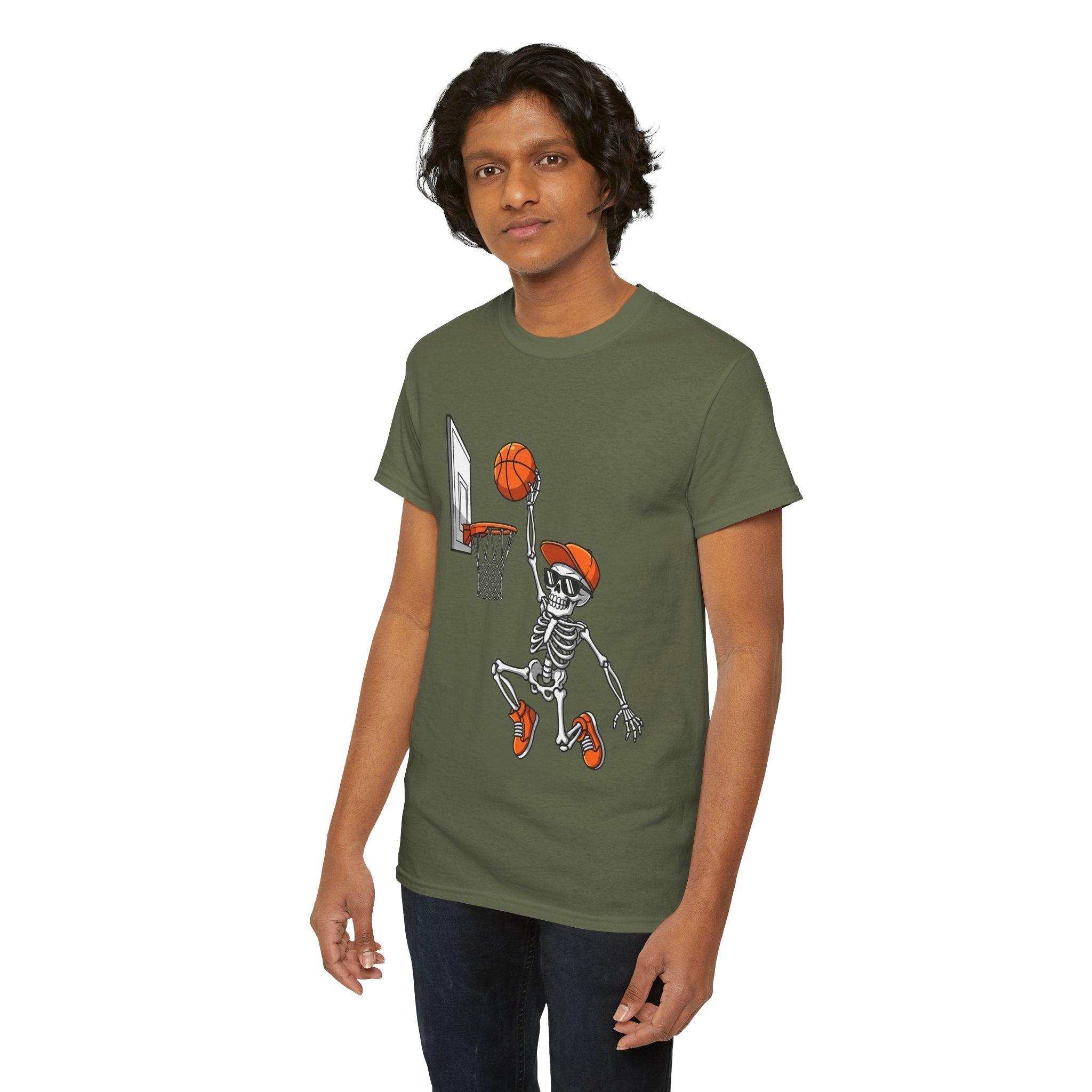 Skeleton Basketball Unisex Graphic T- Shirt Printify