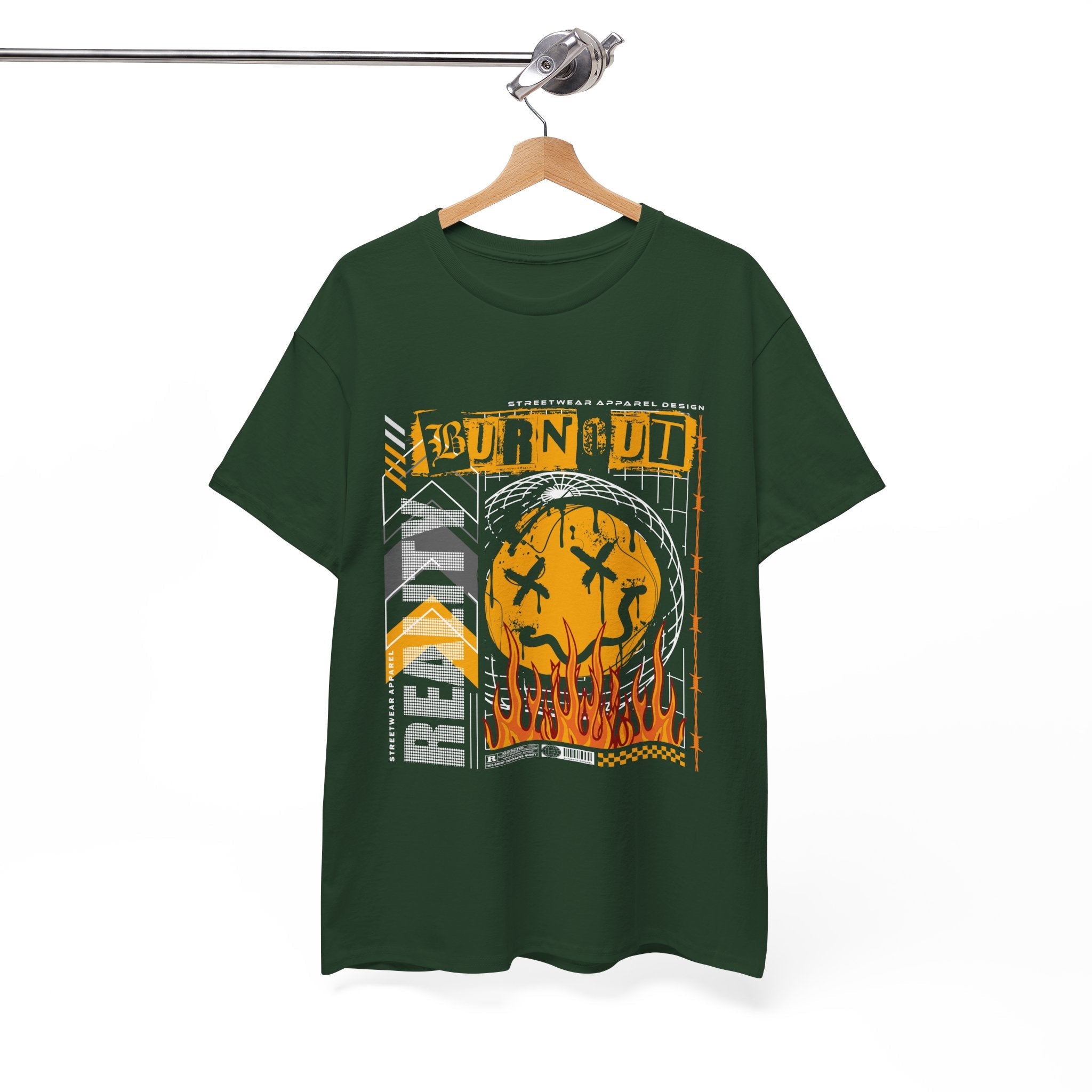 Burnout Casual Streetwear Graphic T- Shirt Printify