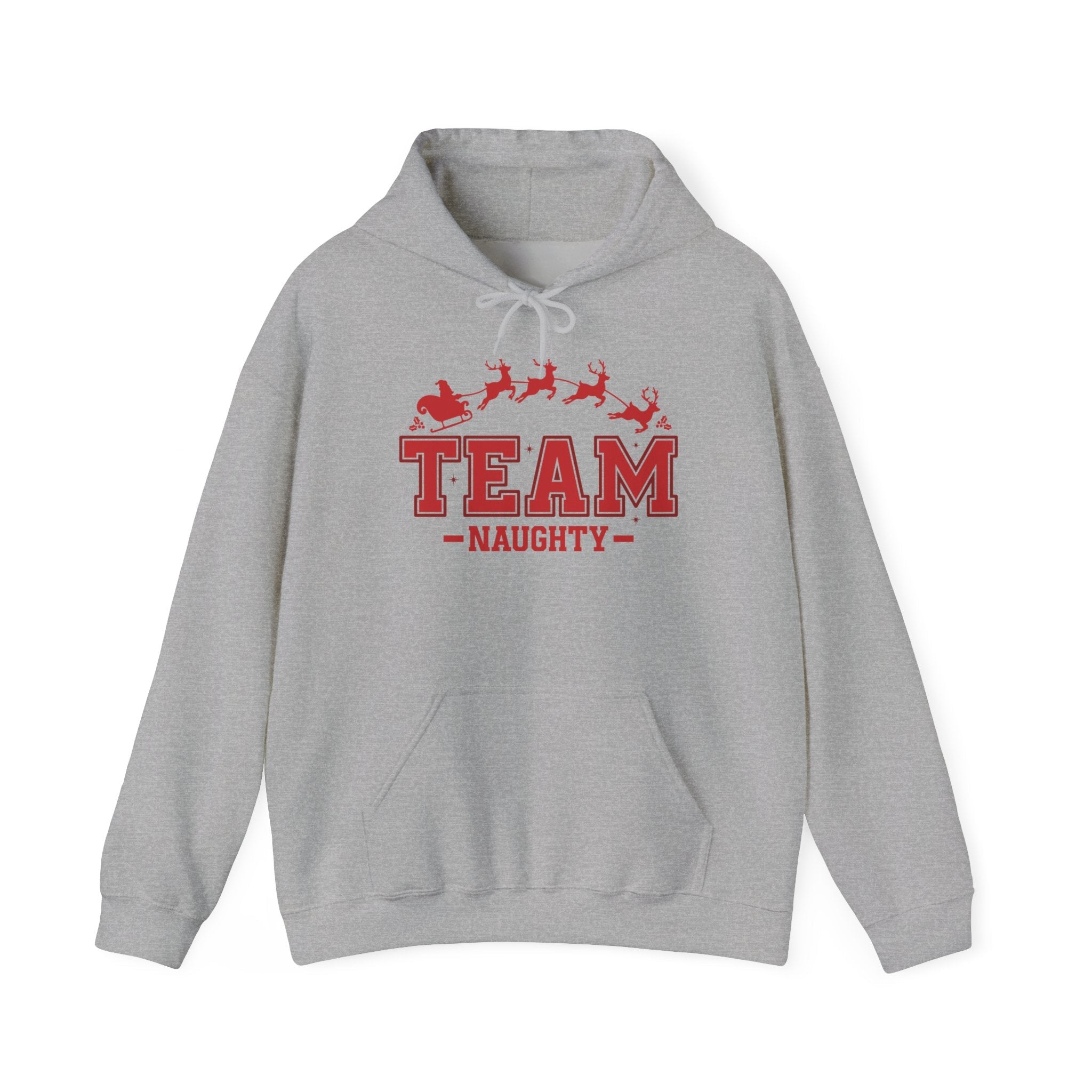 Team Naughty Christmas Hoodie Printify