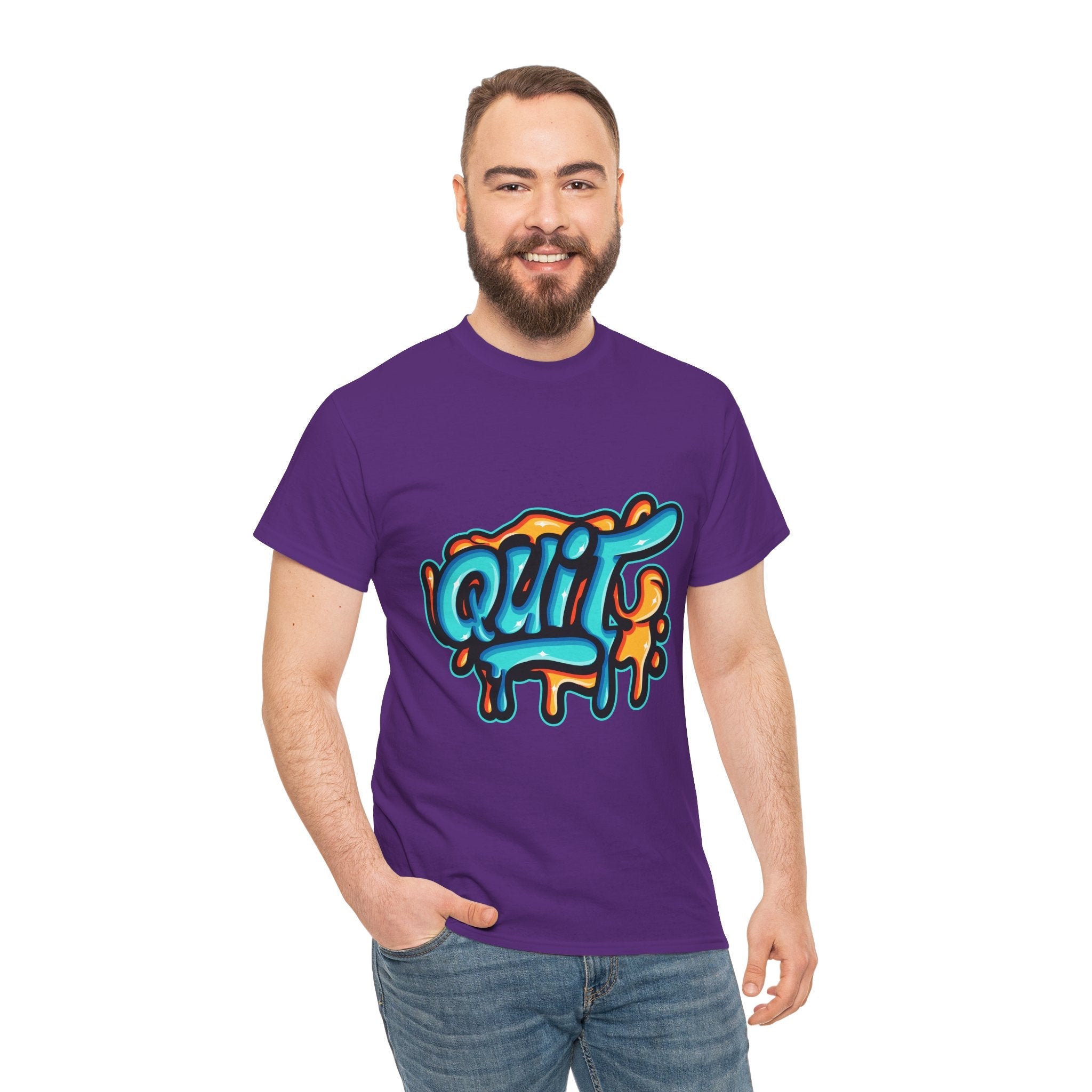 Graffiti Style Quit T-Shirt Printify