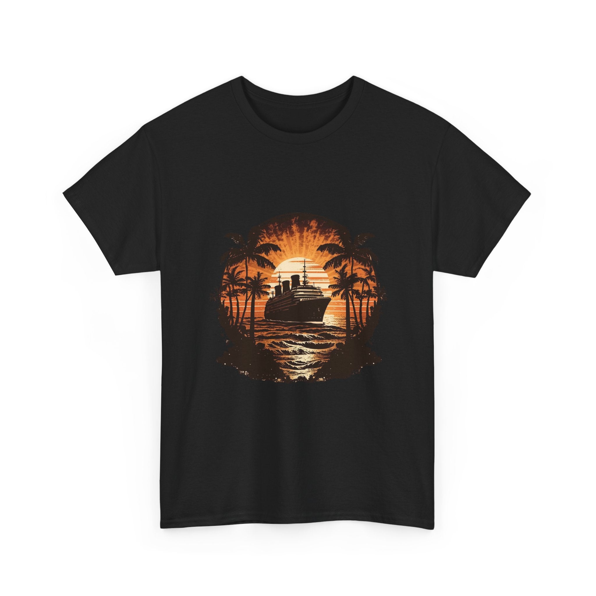 Retro Cruise Ship Graphic T-Shirt Printify