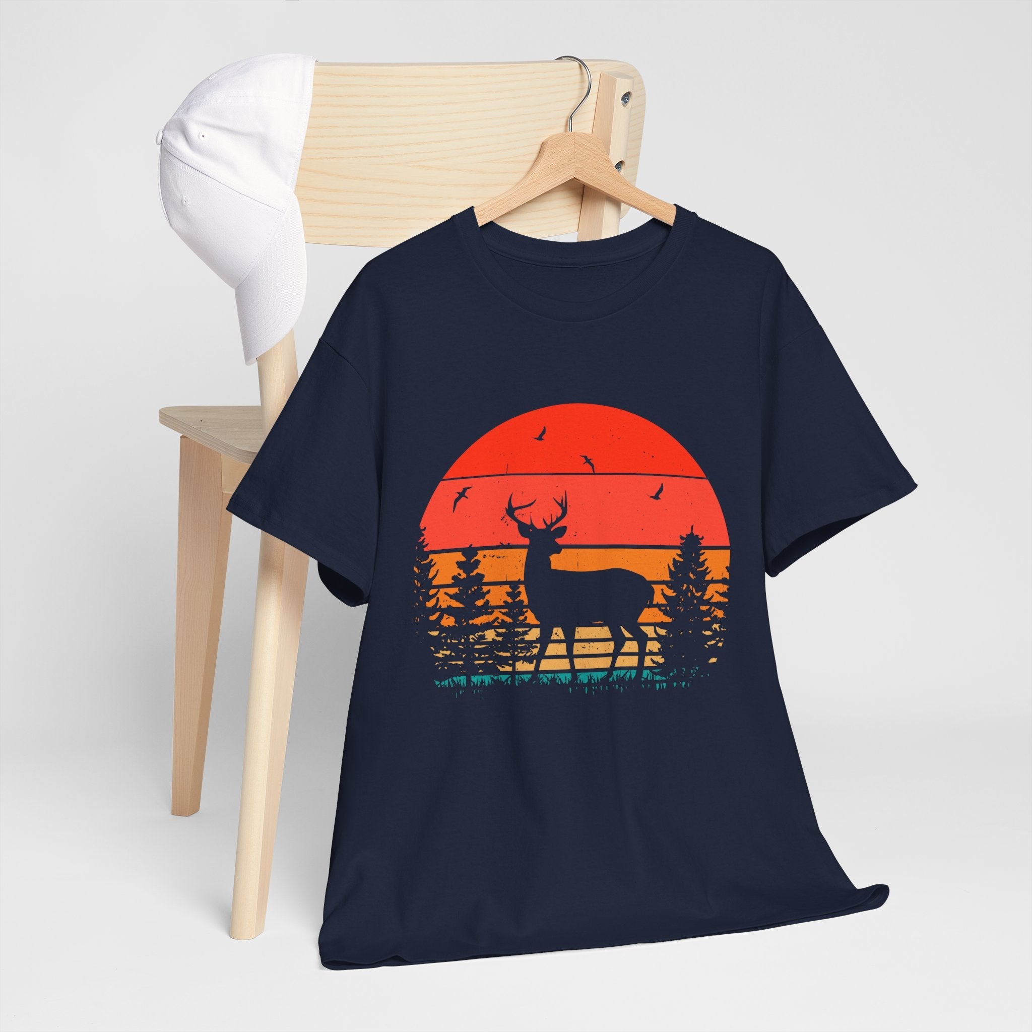 Retro Wildlife Sunset Vintage T- Shirt Printify
