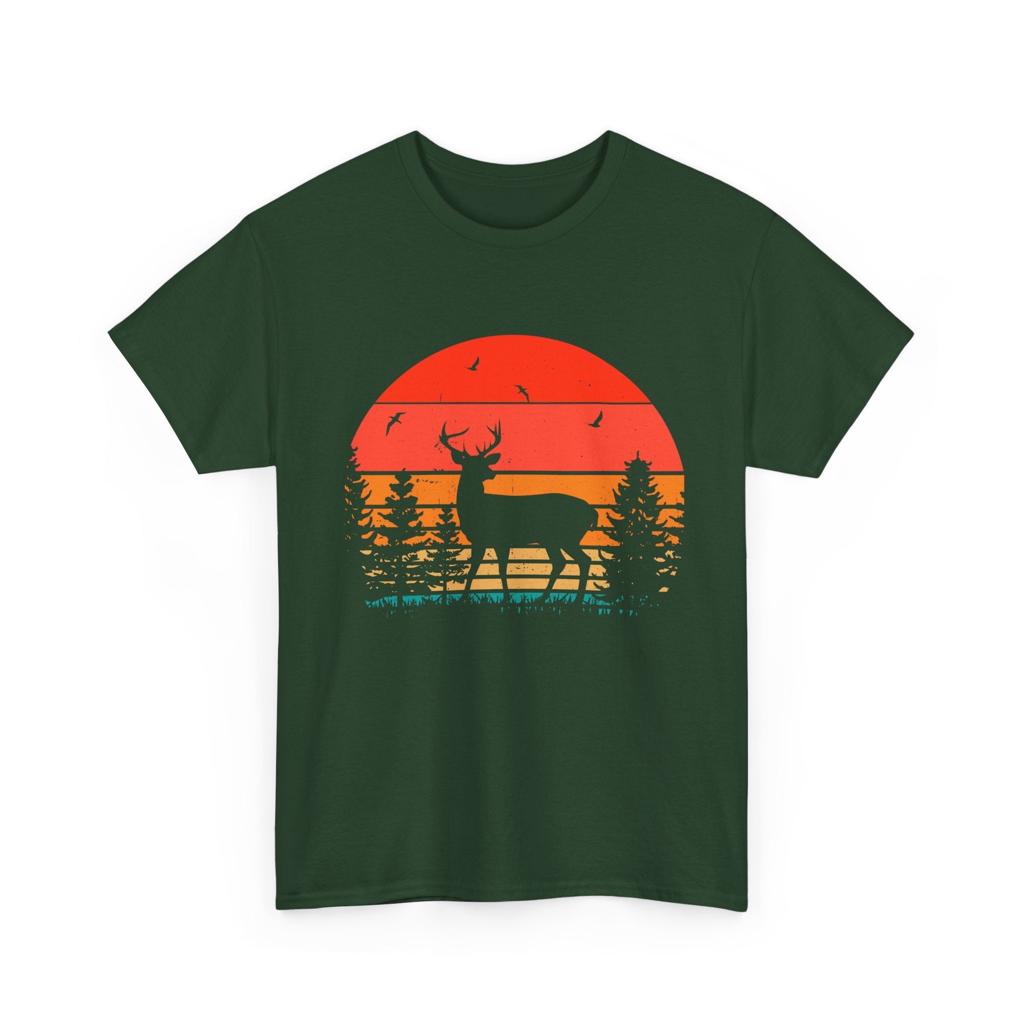 Retro Wildlife Sunset Vintage T- Shirt Printify