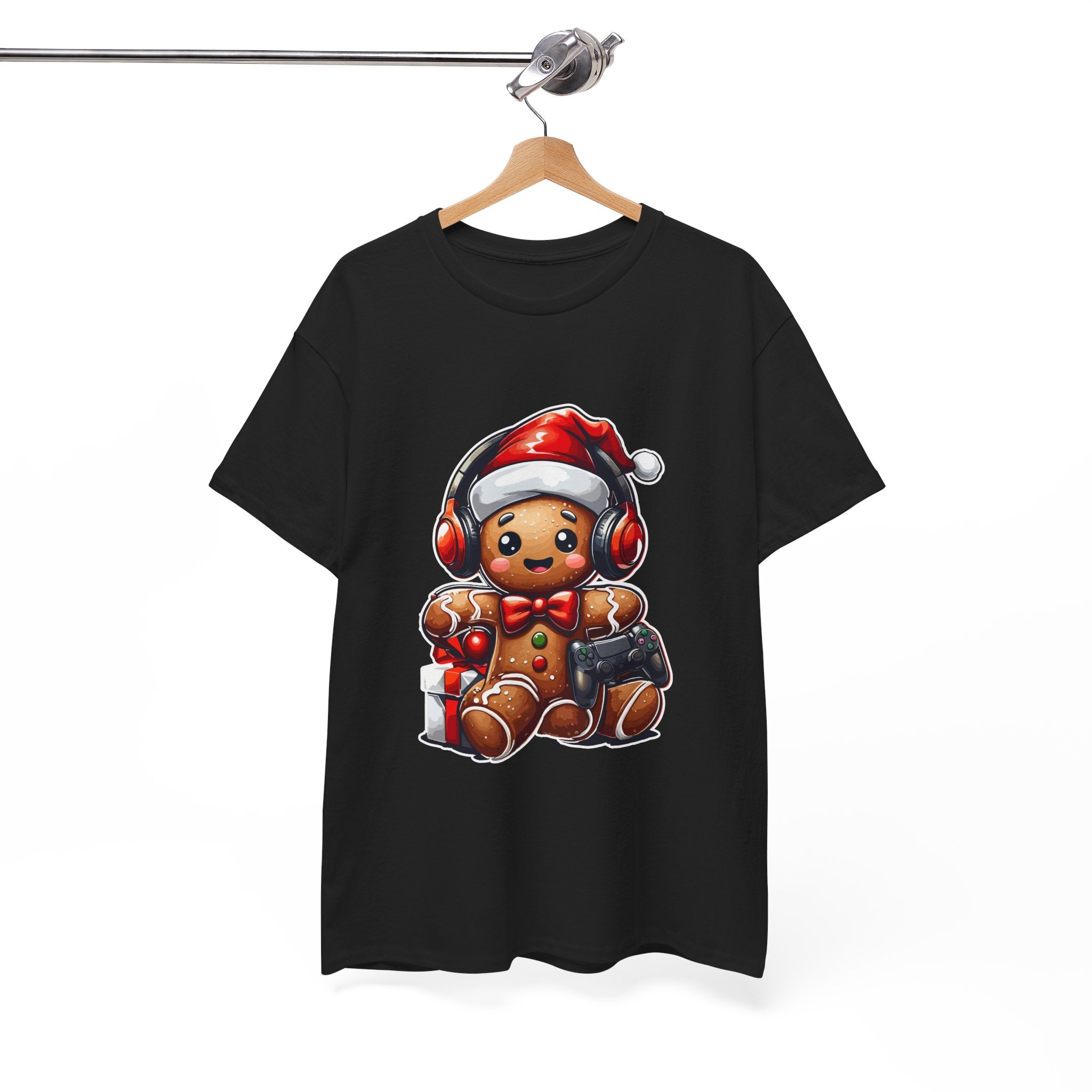 Gamer Gingerbread Unisex Graphic T- Shirt Printify