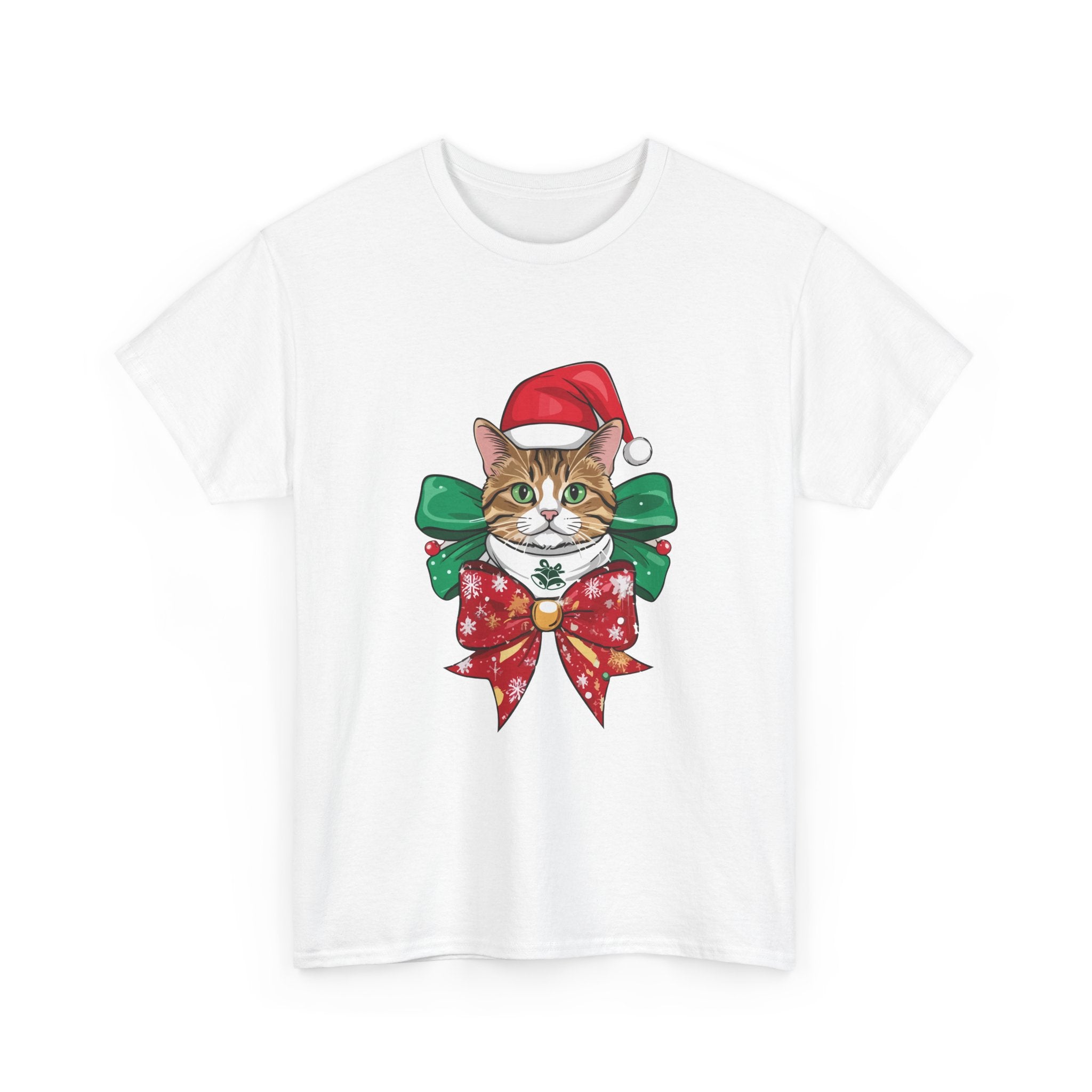 Christmas Cat Graphic T- Shirt Printify