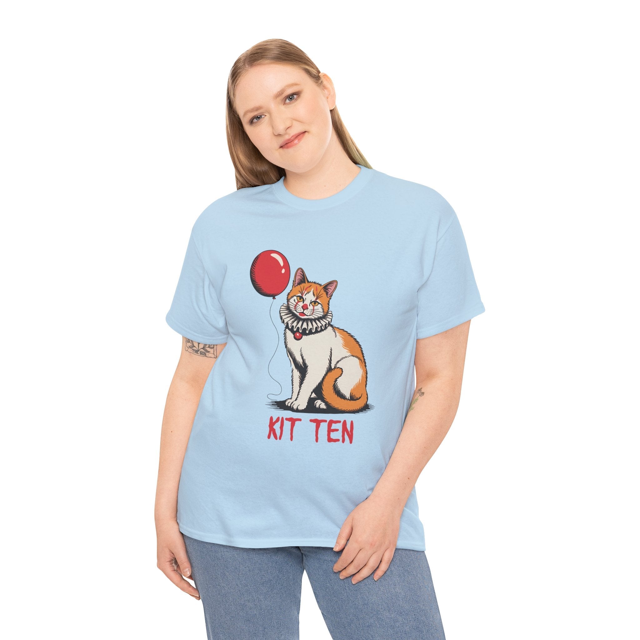 Cute Cat Balloon Graphic T-Shirt Printify