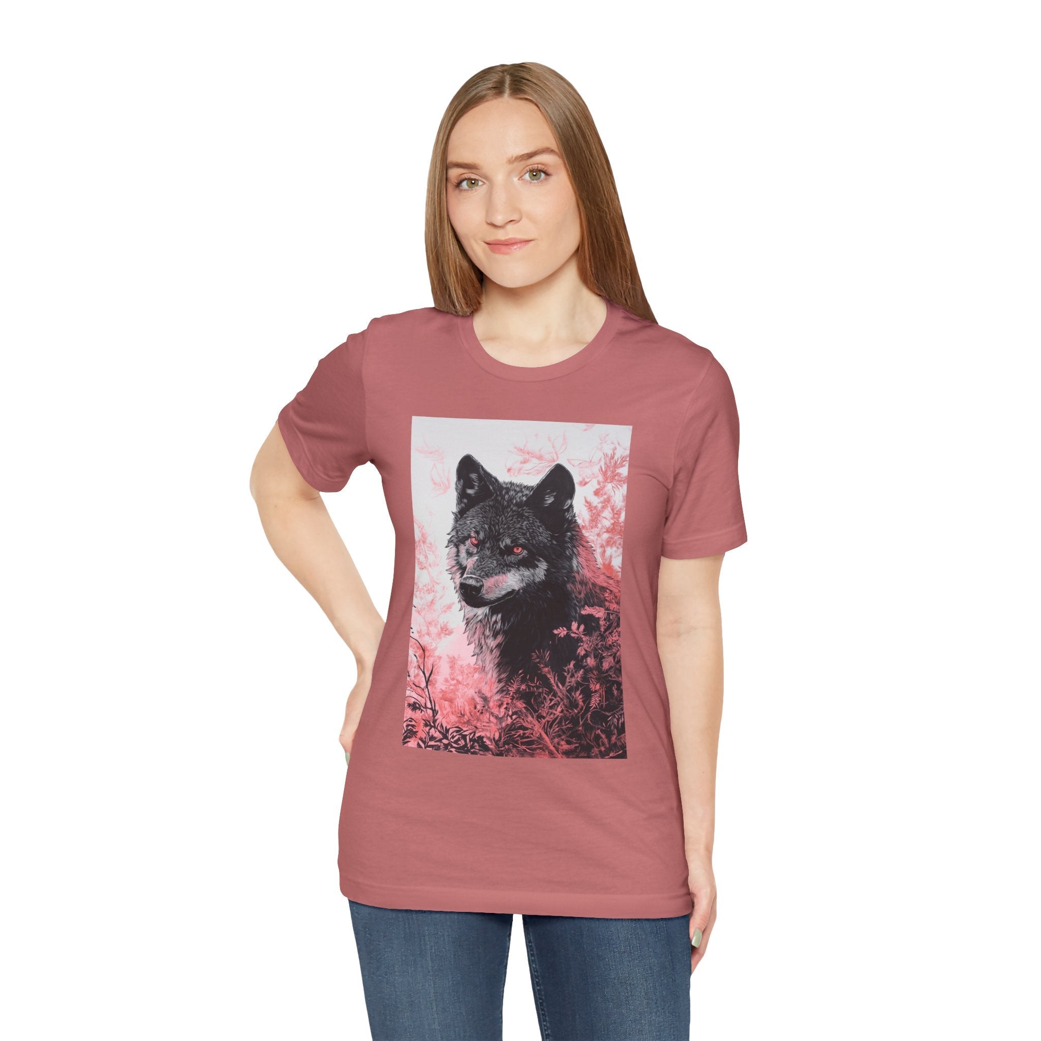 Artistic Wolf Graphic T- Shirt Printify