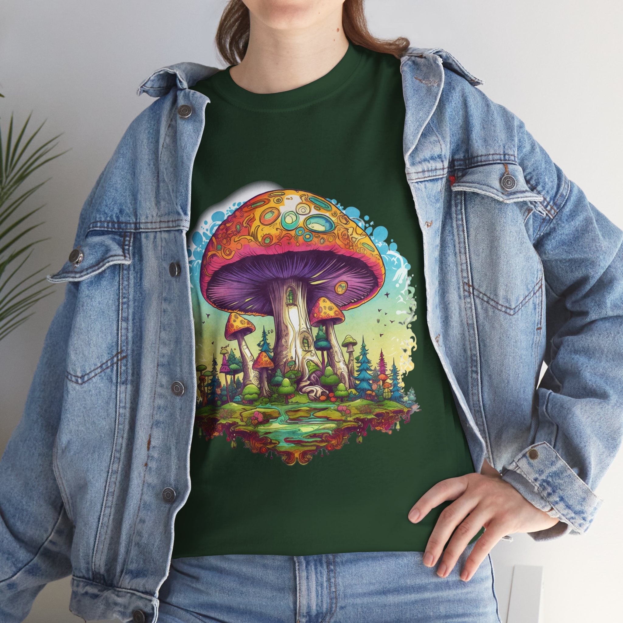 Colorful Mushroom Art Graphic T-Shirt Printify