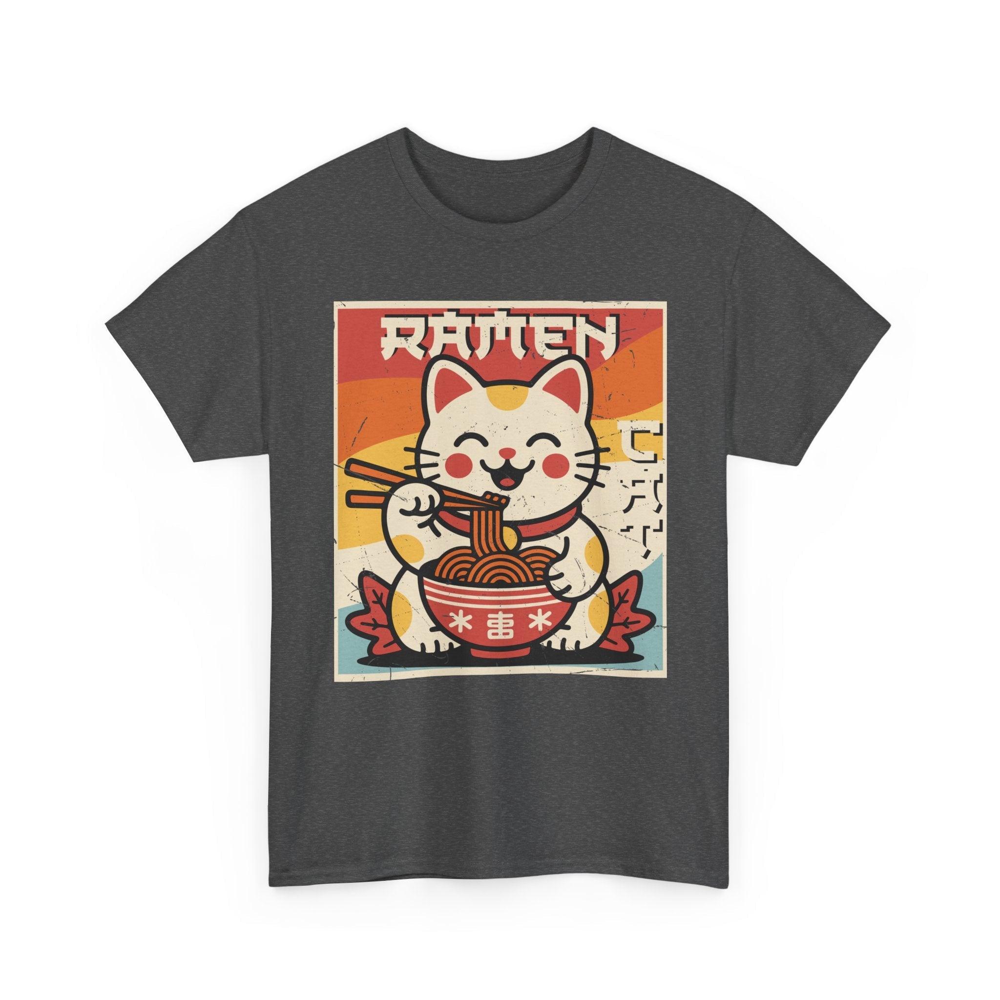 Cute Ramen Cat Vintage T- Shirt Printify