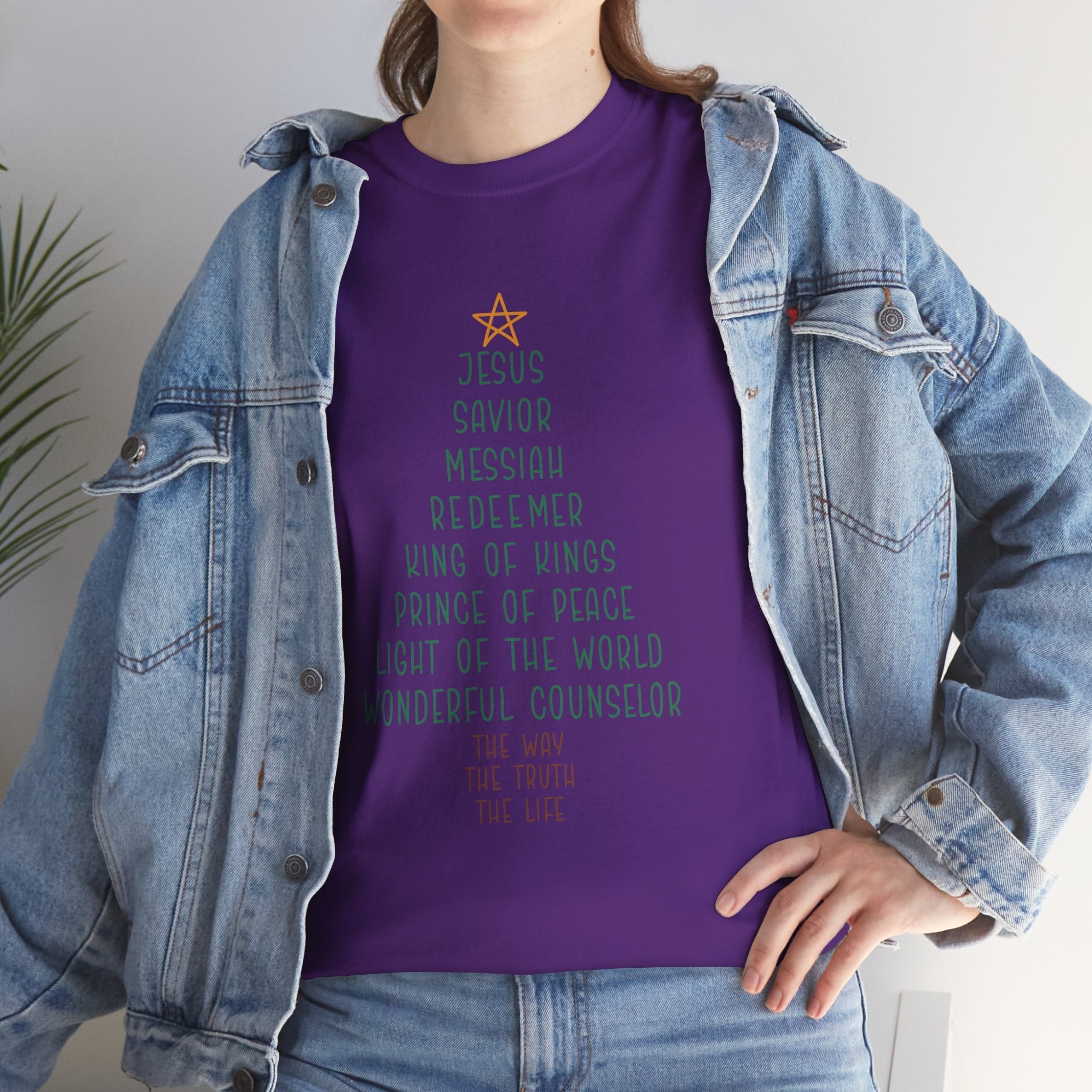 Christian Christmas Tree Message T- Shirt Printify