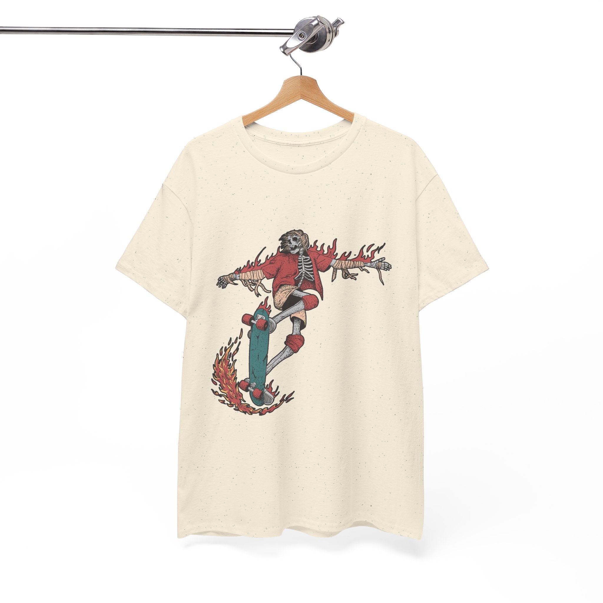 Skateboarding Skeleton Unisex T- Shirt Printify