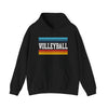 Vintage Volleyball Retro Stripes Hoodie Printify