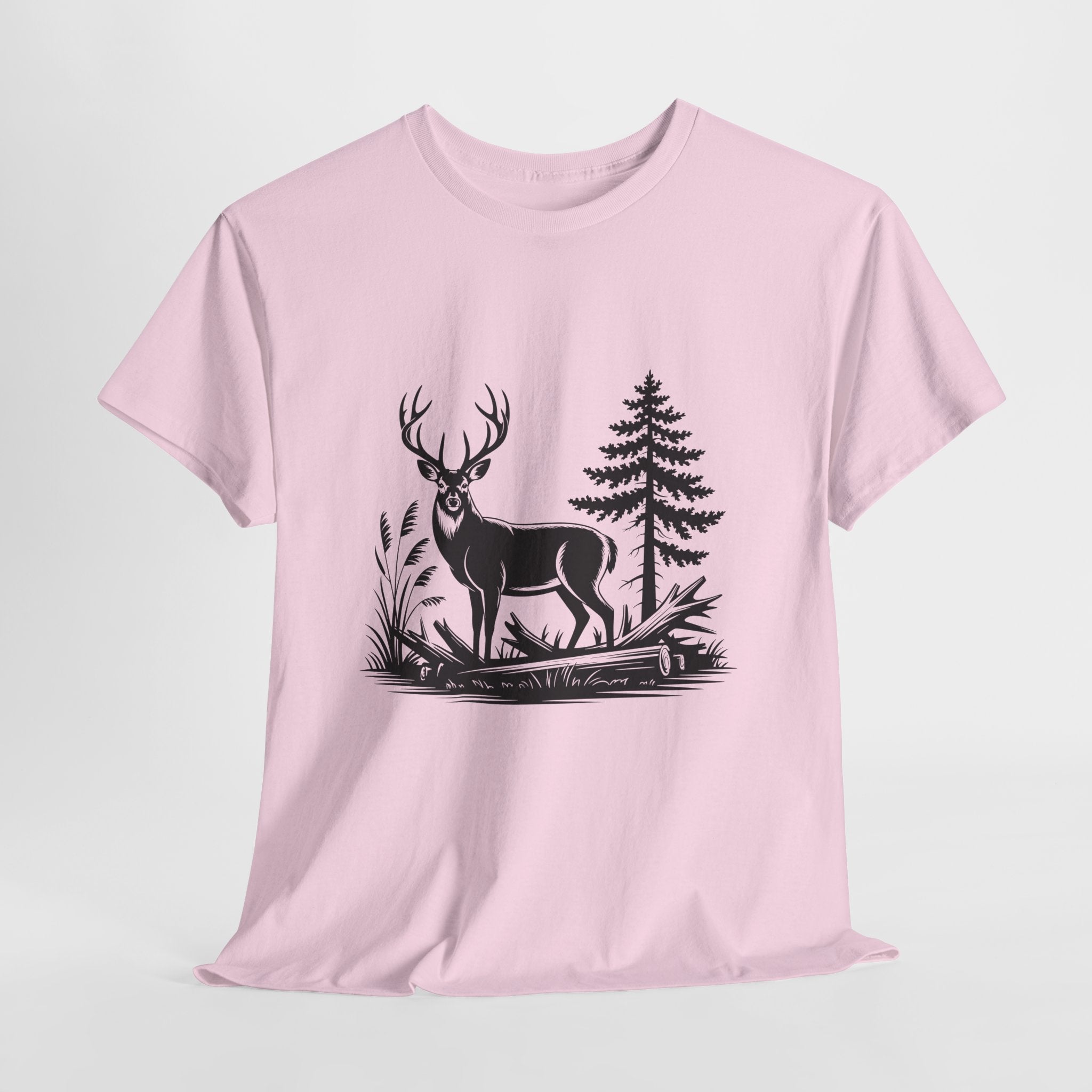 Rustic Deer Graphic T- Shirt Printify