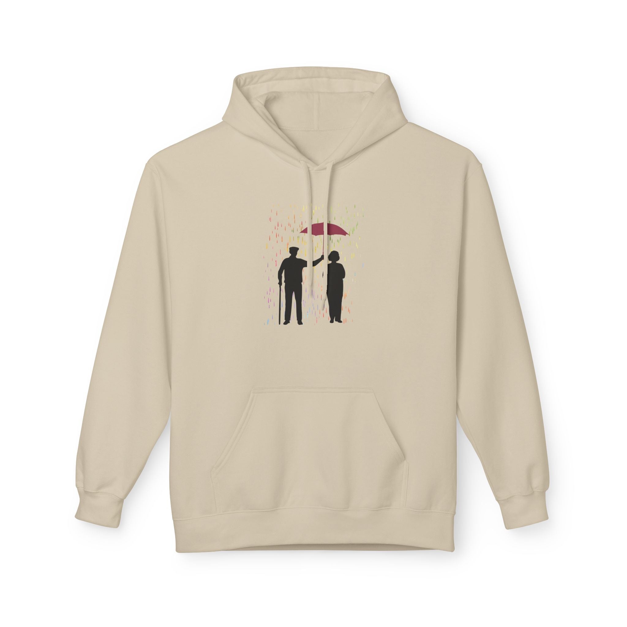 Romantic Umbrella Couple Hoodie Printify