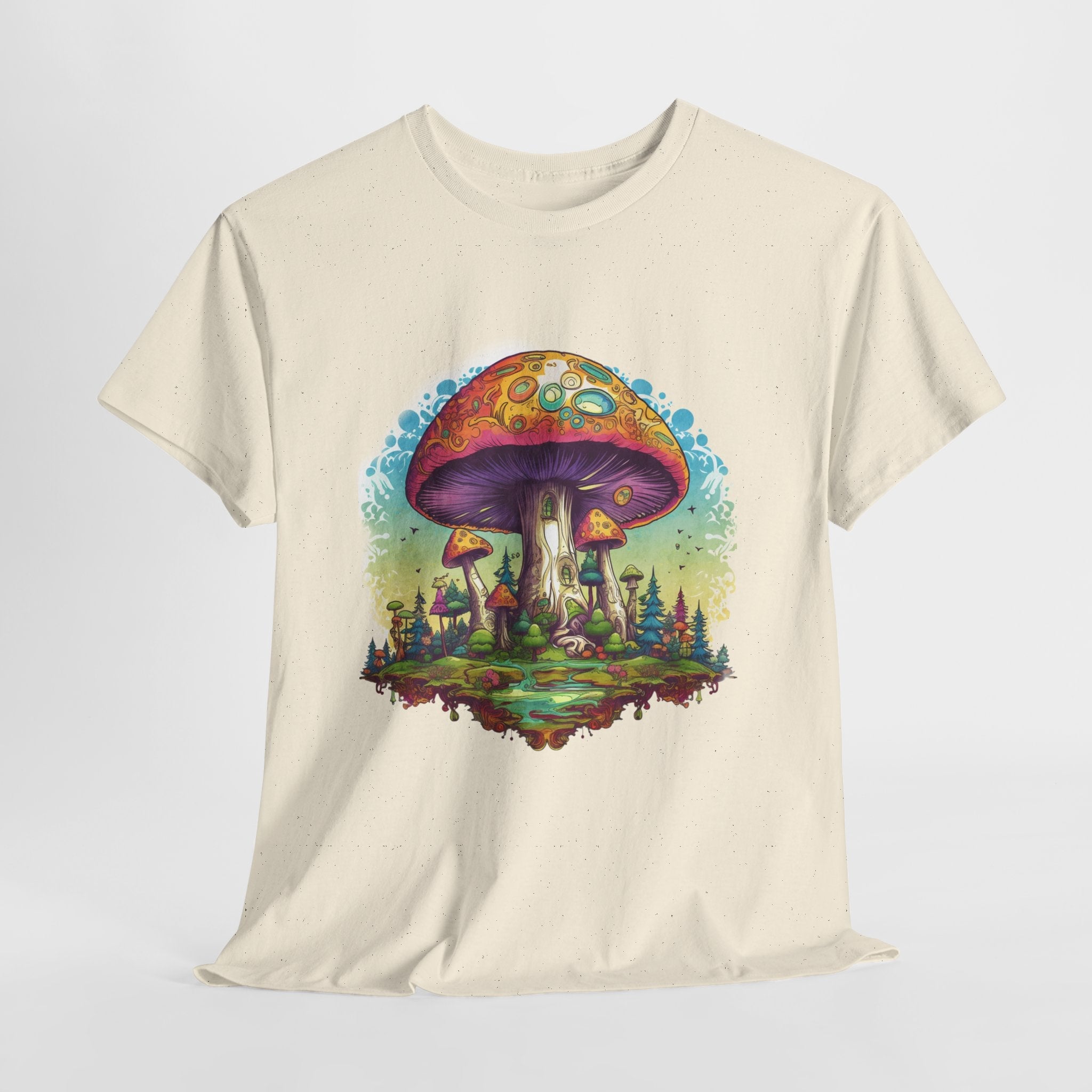 Colorful Mushroom Art Graphic T-Shirt Printify