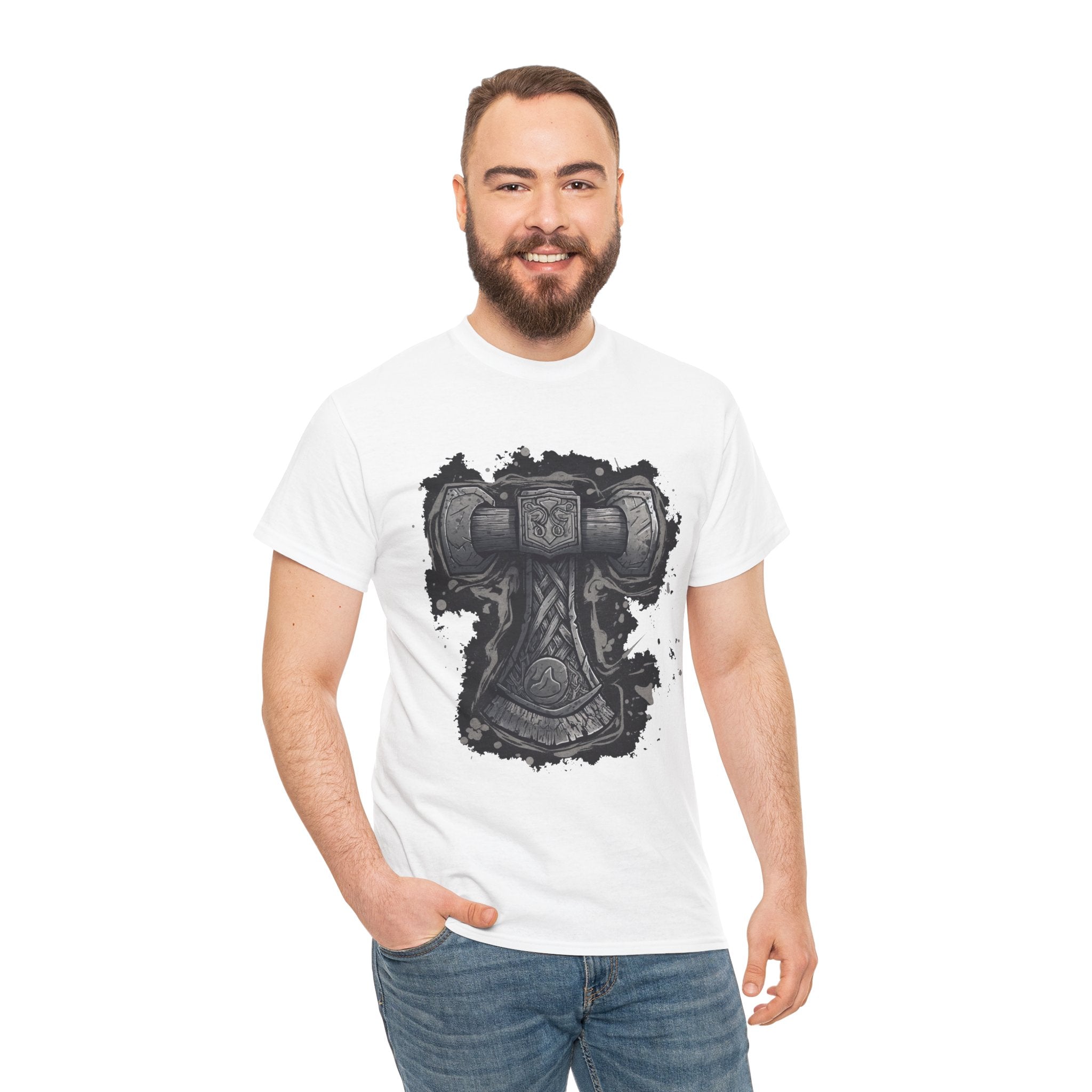 Thor Hammer Graphic T- Shirt Printify