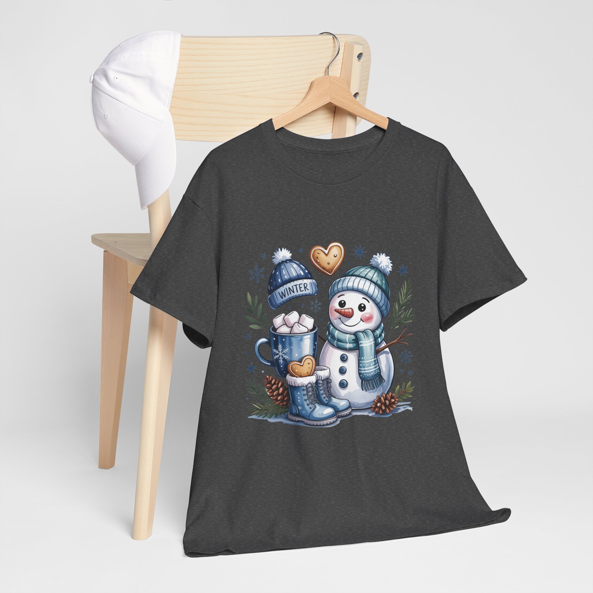 Winter Snowman Unisex Graphic T- Shirt Printify
