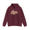 Vintage Love Retro Rainbow Hoodie Printify