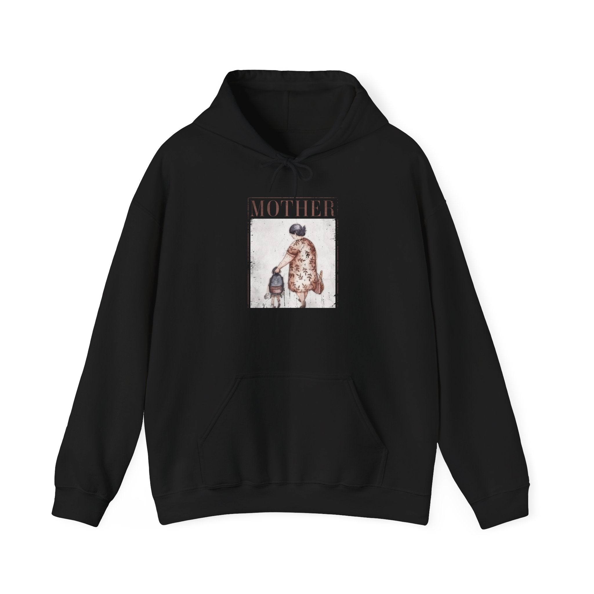 Mother & Child Vintage Art Hoodie Printify