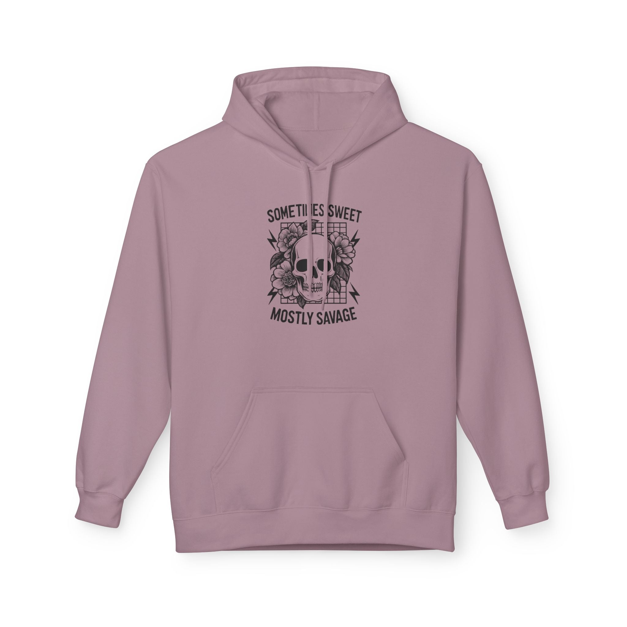 Skull Floral 'Sometimes Sweet Mostly Savage' Hoodie Printify