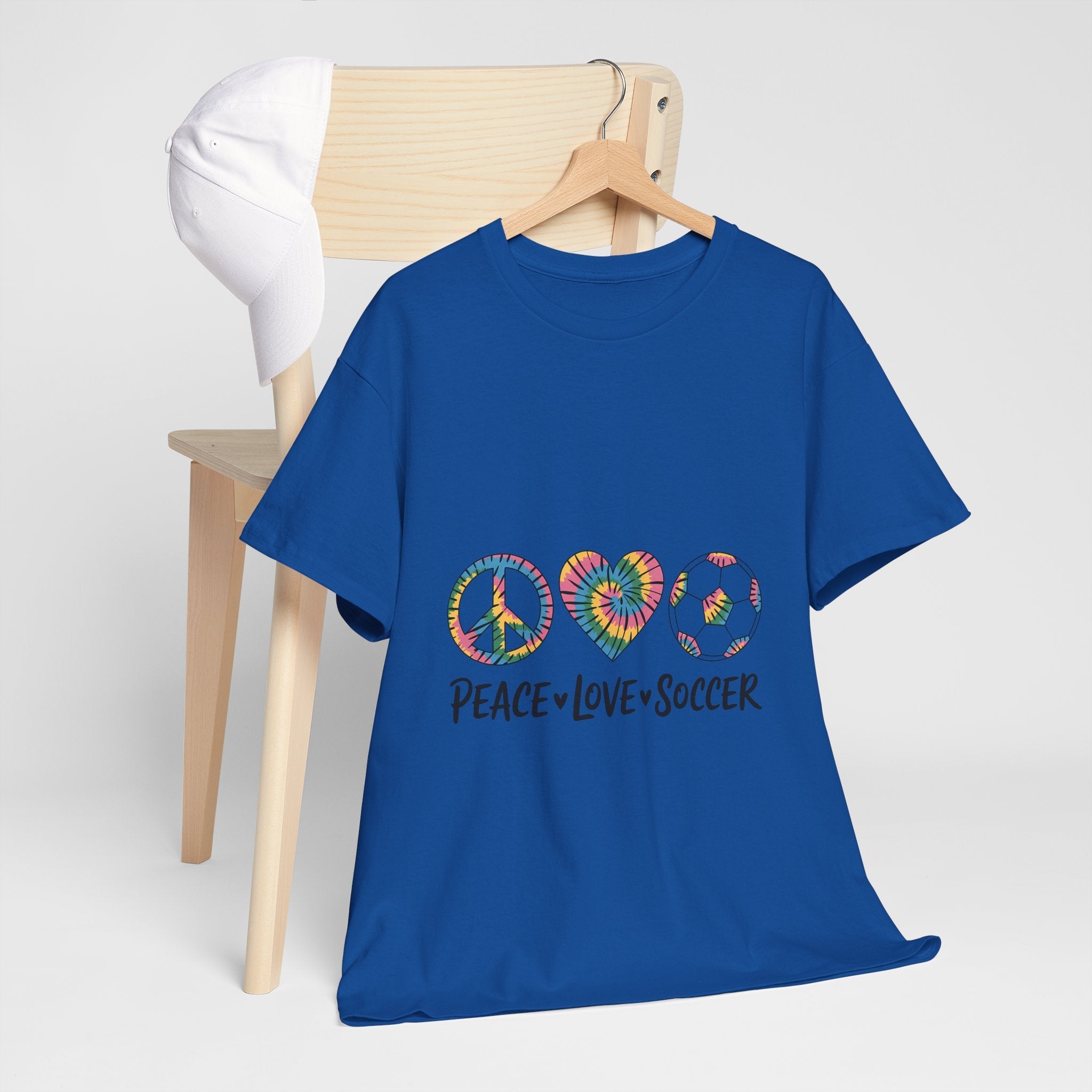 Peace Love Soccer Unisex T- Shirt Printify