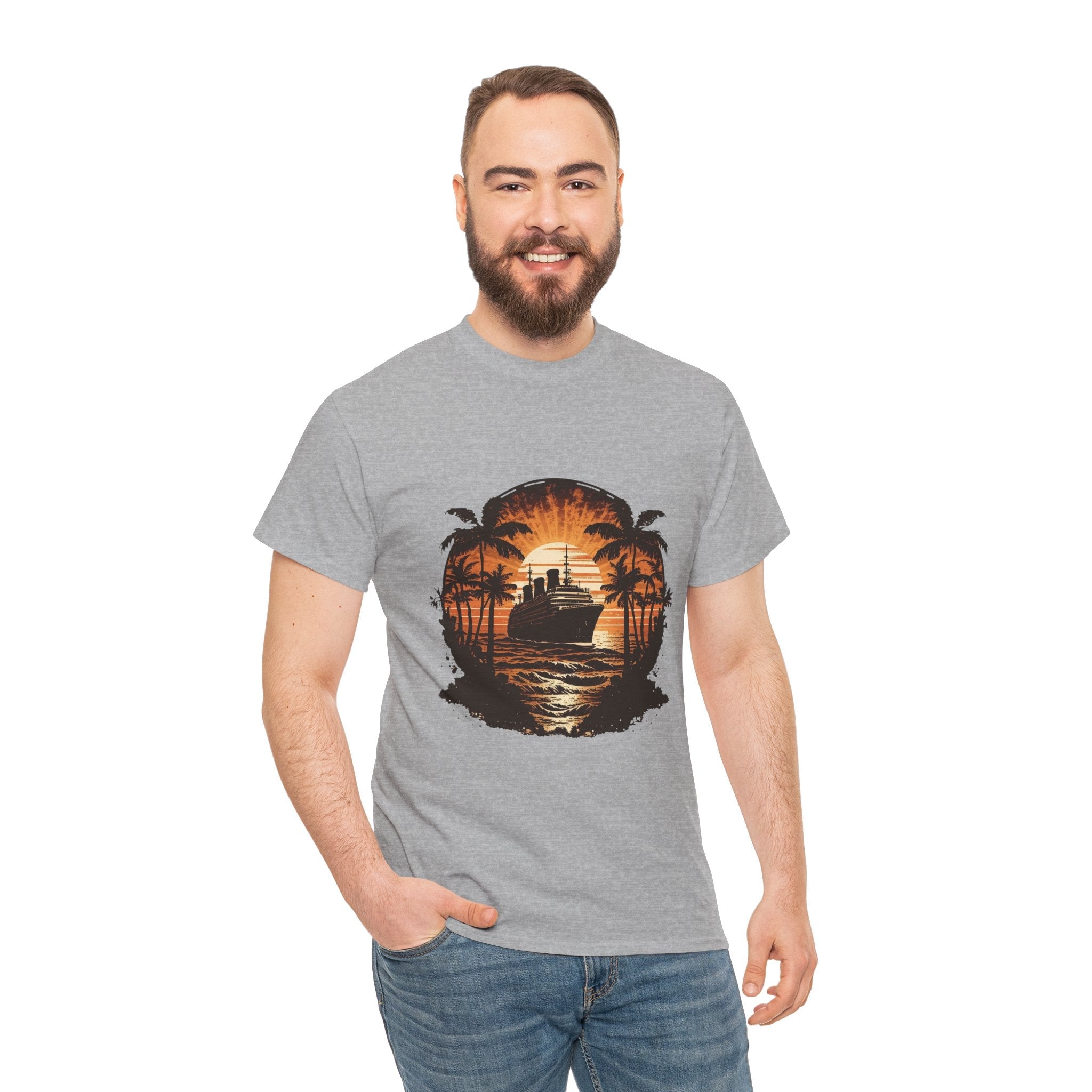 Retro Cruise Ship Graphic T-Shirt Printify