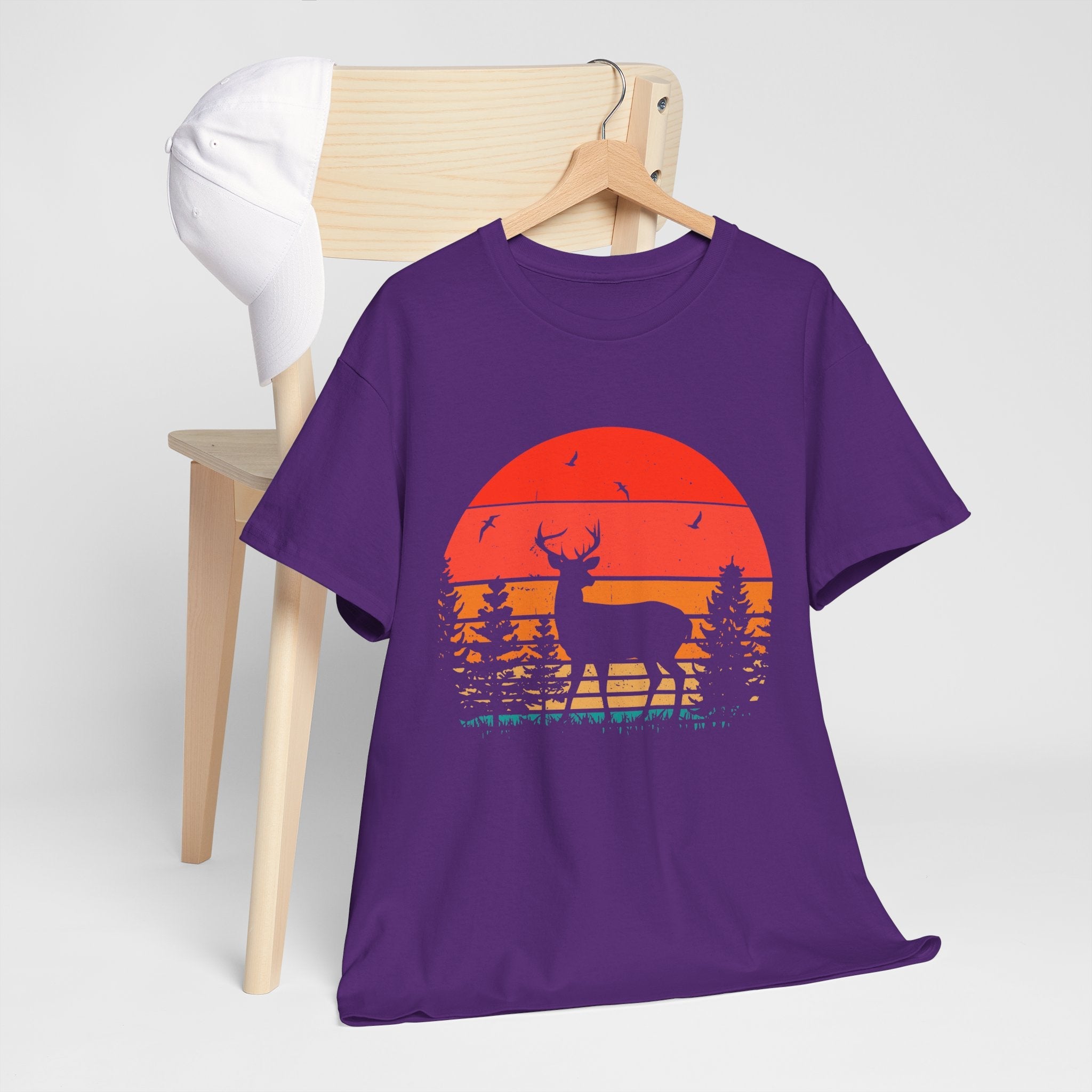 Retro Wildlife Sunset Vintage T- Shirt Printify