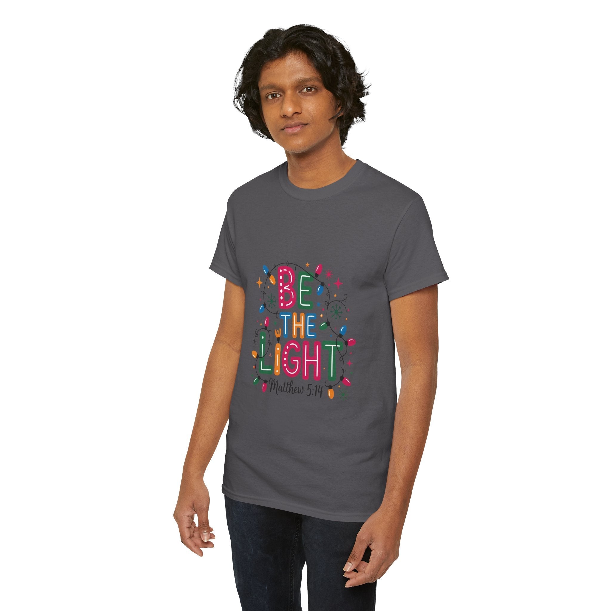 'Be the Light' Christmas T-Shirt Printify