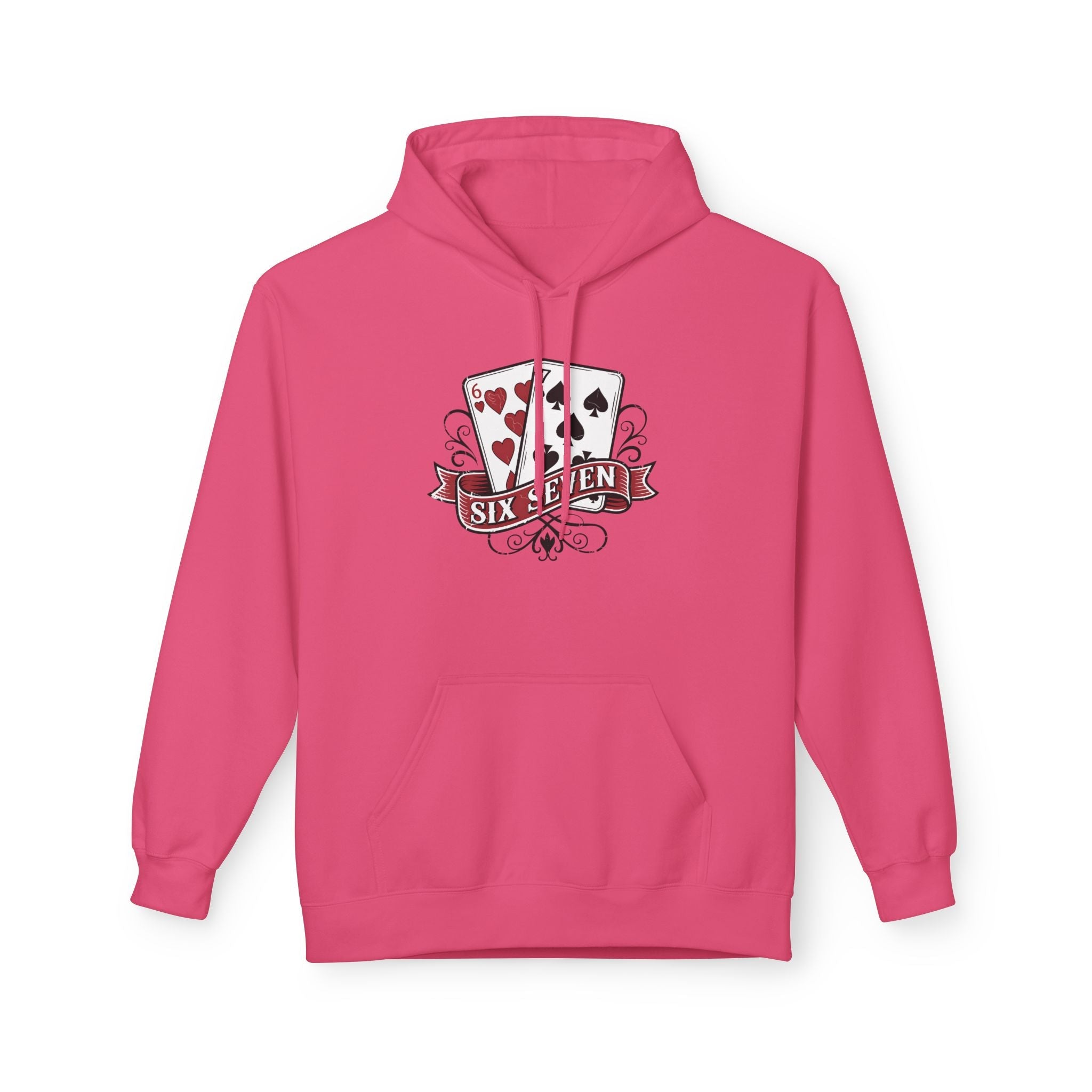 Retro Poker Graphic Cards Hoodie Printify
