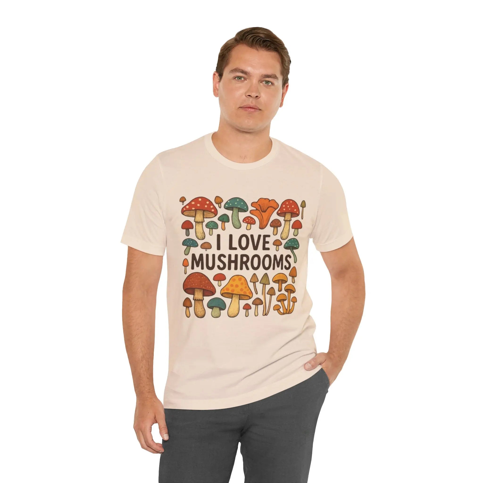 I Love Mushrooms Unisex T-Shirt - Crafted Looks
