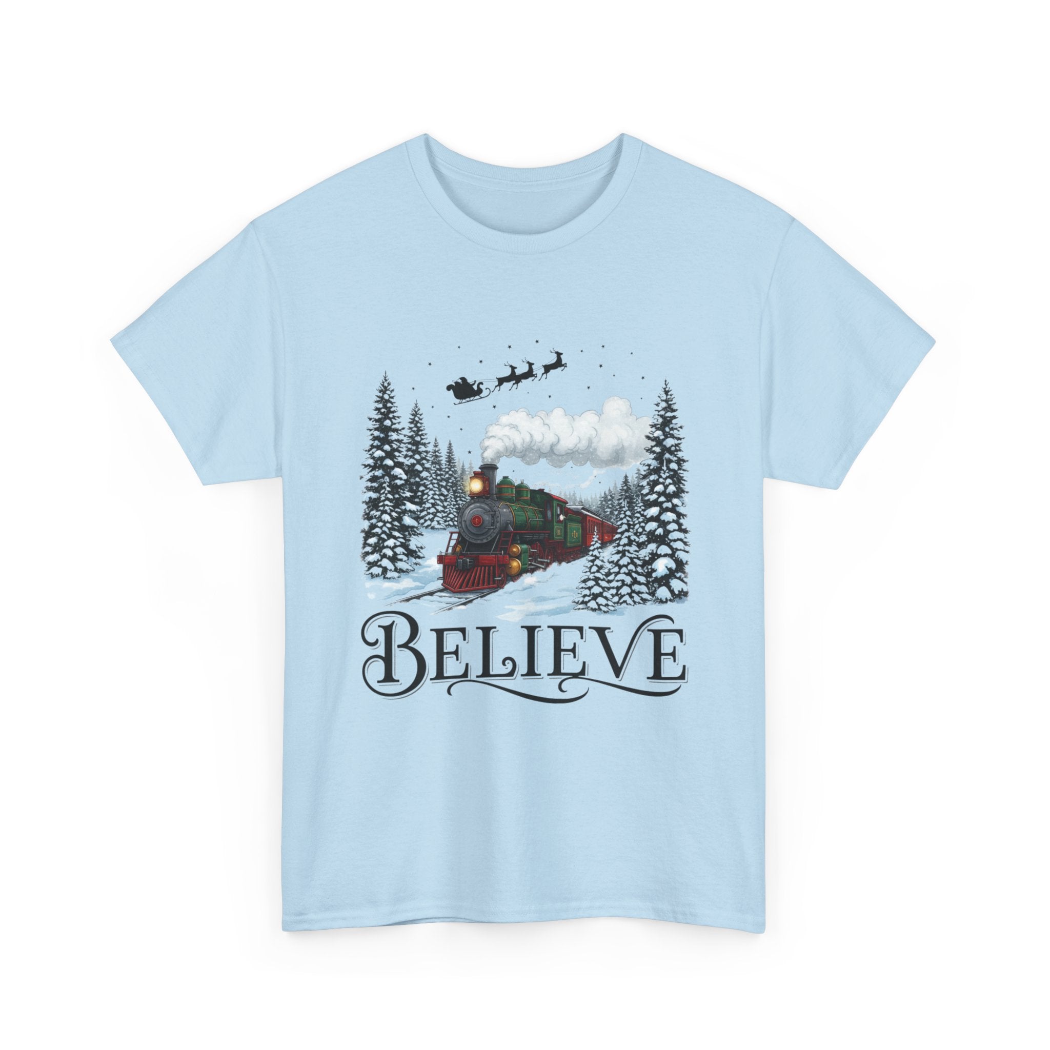 Christmas Train 'Believe' Unisex T- Shirt Printify