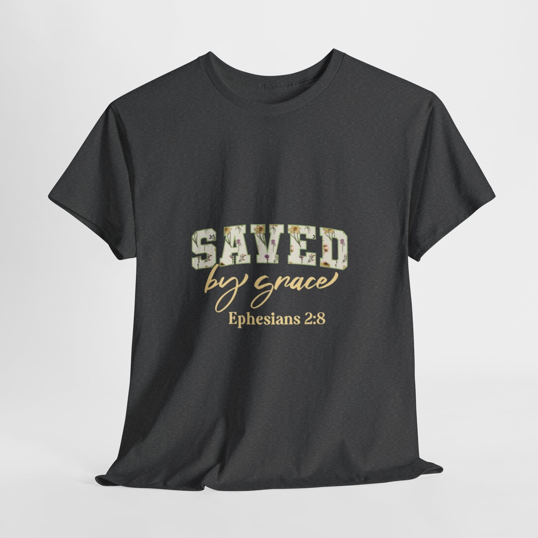 Christian Graphic  T-Shirt-  Saved by Grace Printify