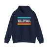 Vintage Volleyball Retro Stripes Hoodie Printify
