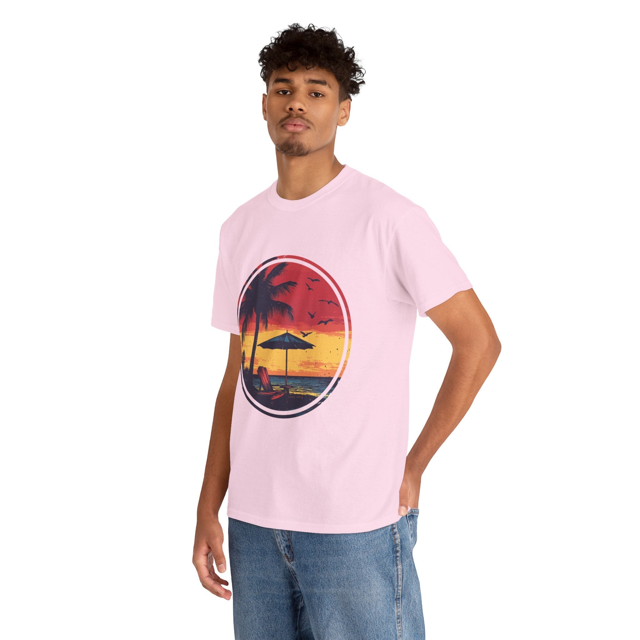 Tropical Sunset Relaxing Vibe T- Shirt Printify