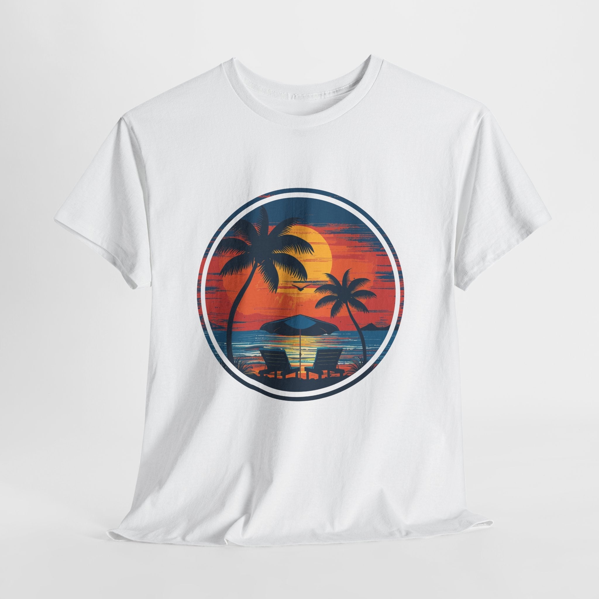 Tropical Sunset Graphic T- Shirt Printify