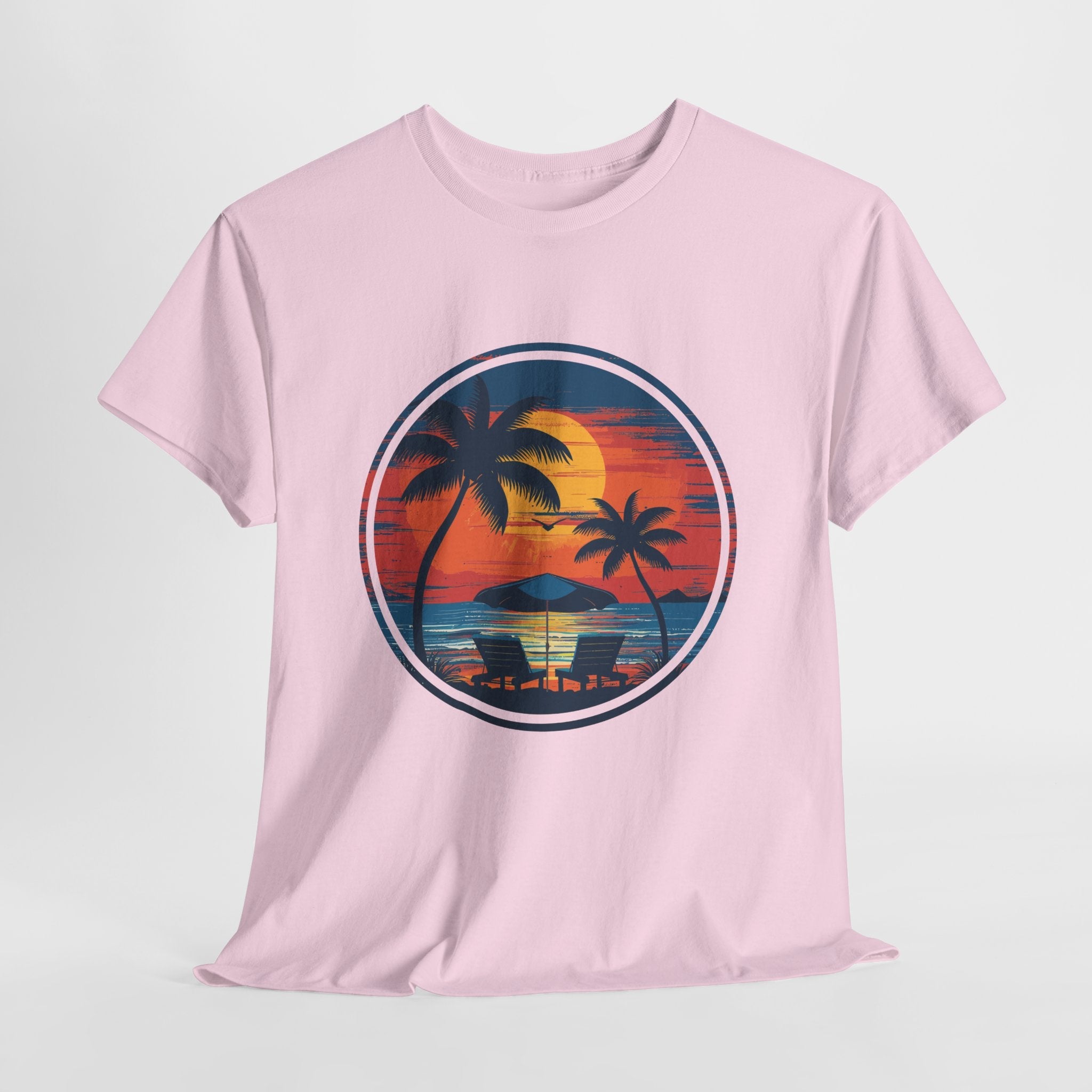 Tropical Sunset Graphic T- Shirt Printify