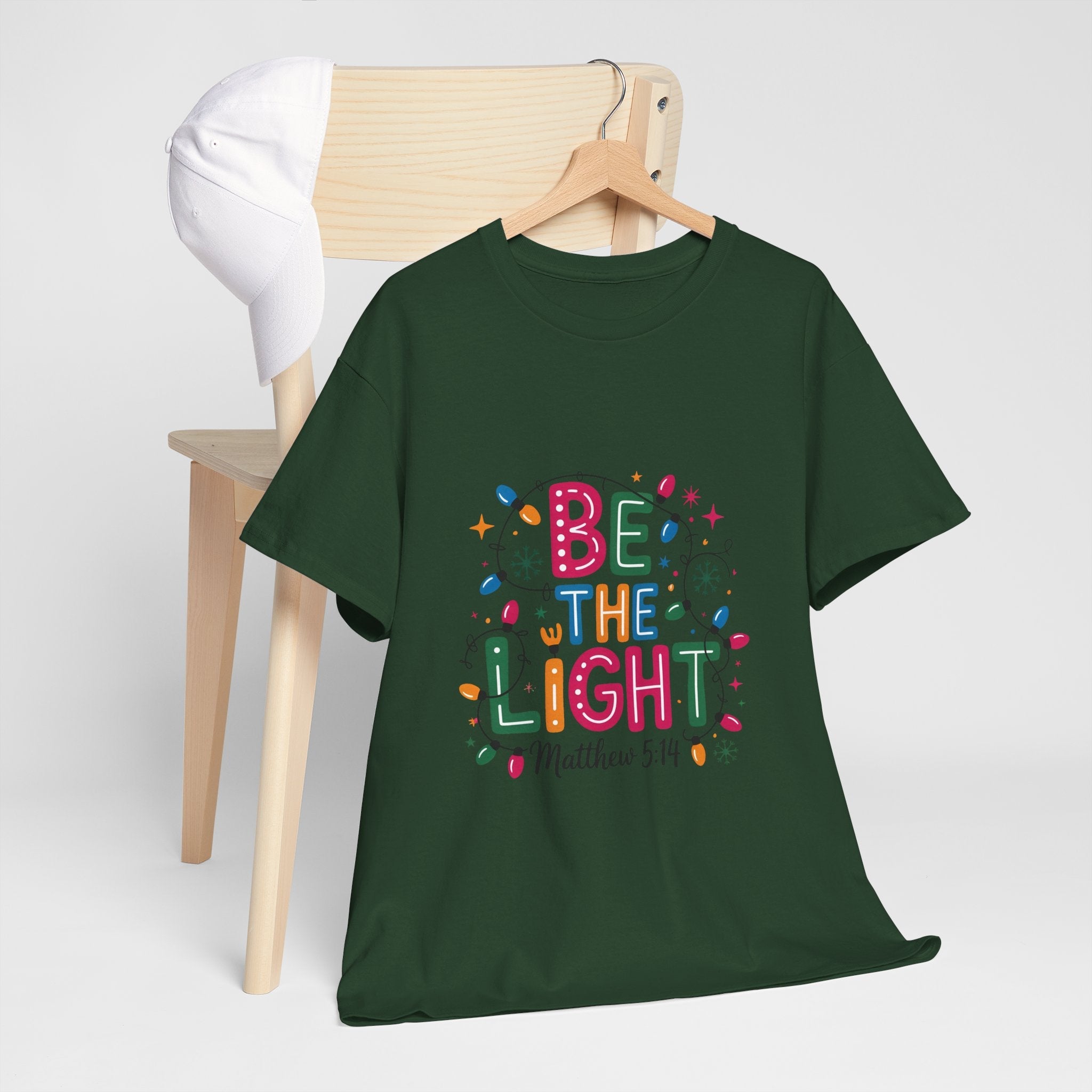 'Be the Light' Christmas T-Shirt Printify