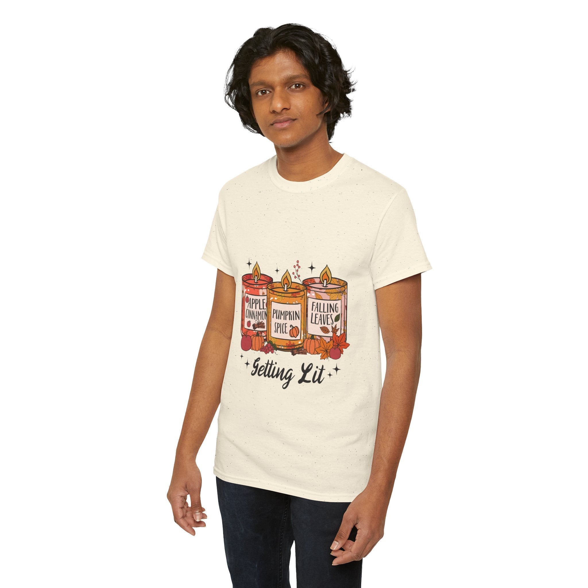 Fall Vibes Unisex 'Getting Lit' Seasonal T- Shirt Printify