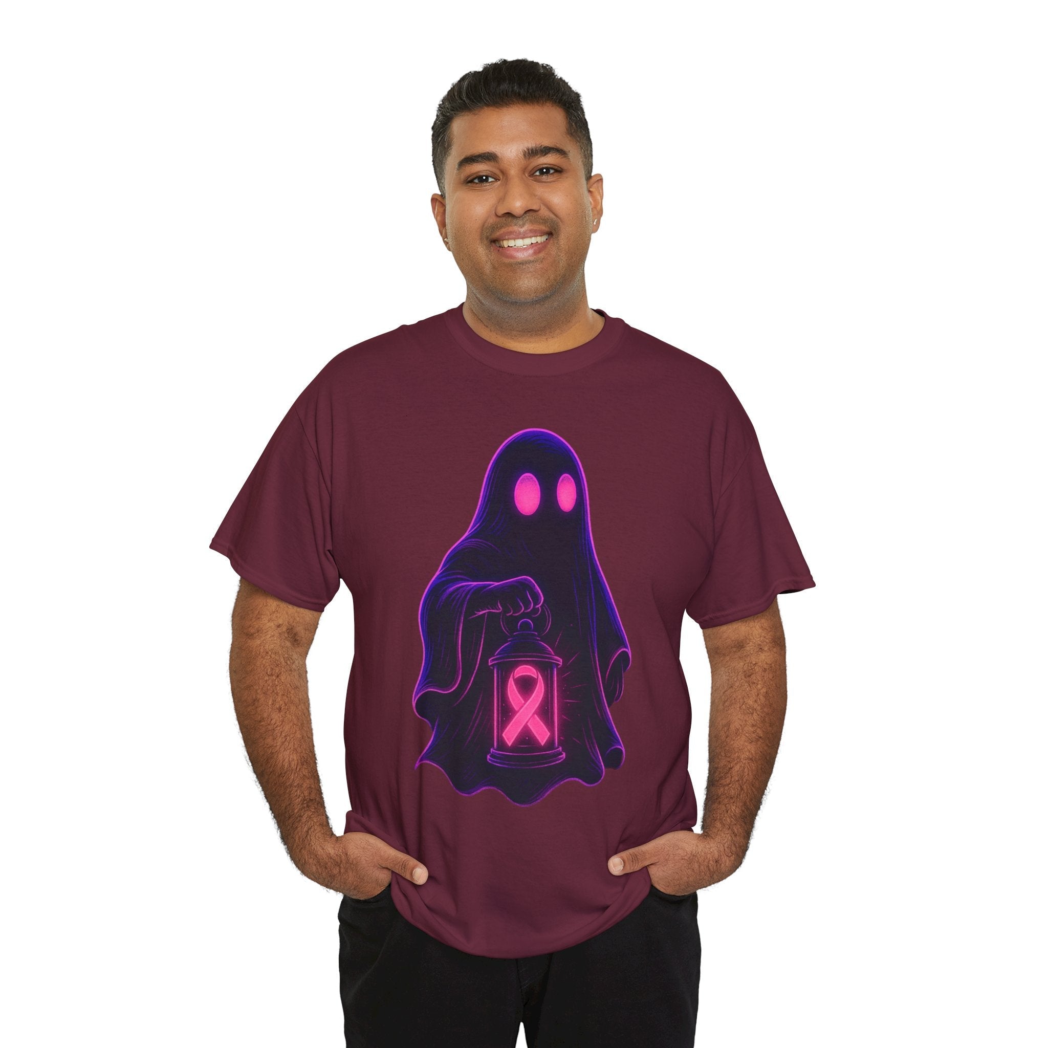 Neon Ghost Graphic T-Shirt Printify