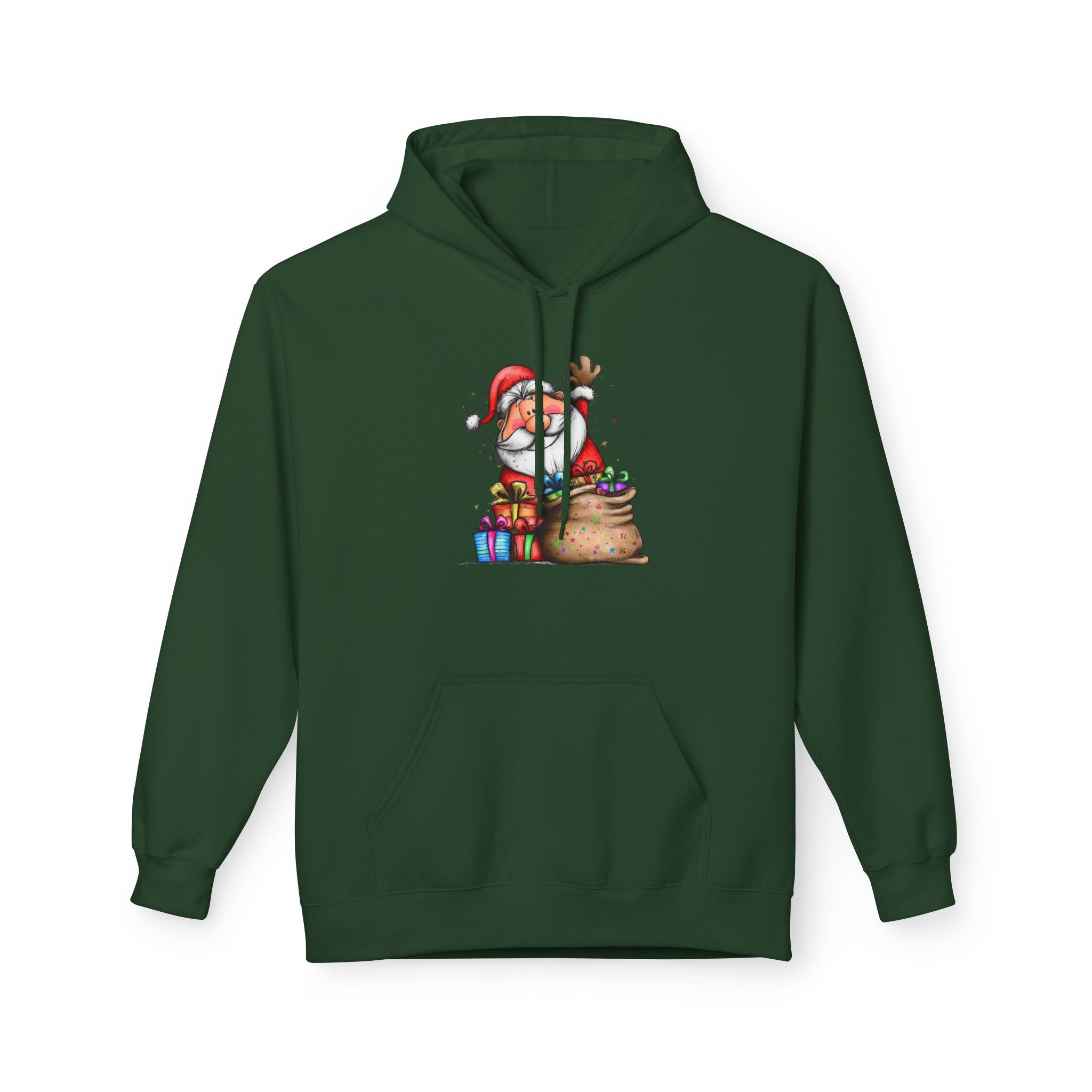 Santa Graphic Christmas Hoodie Printify