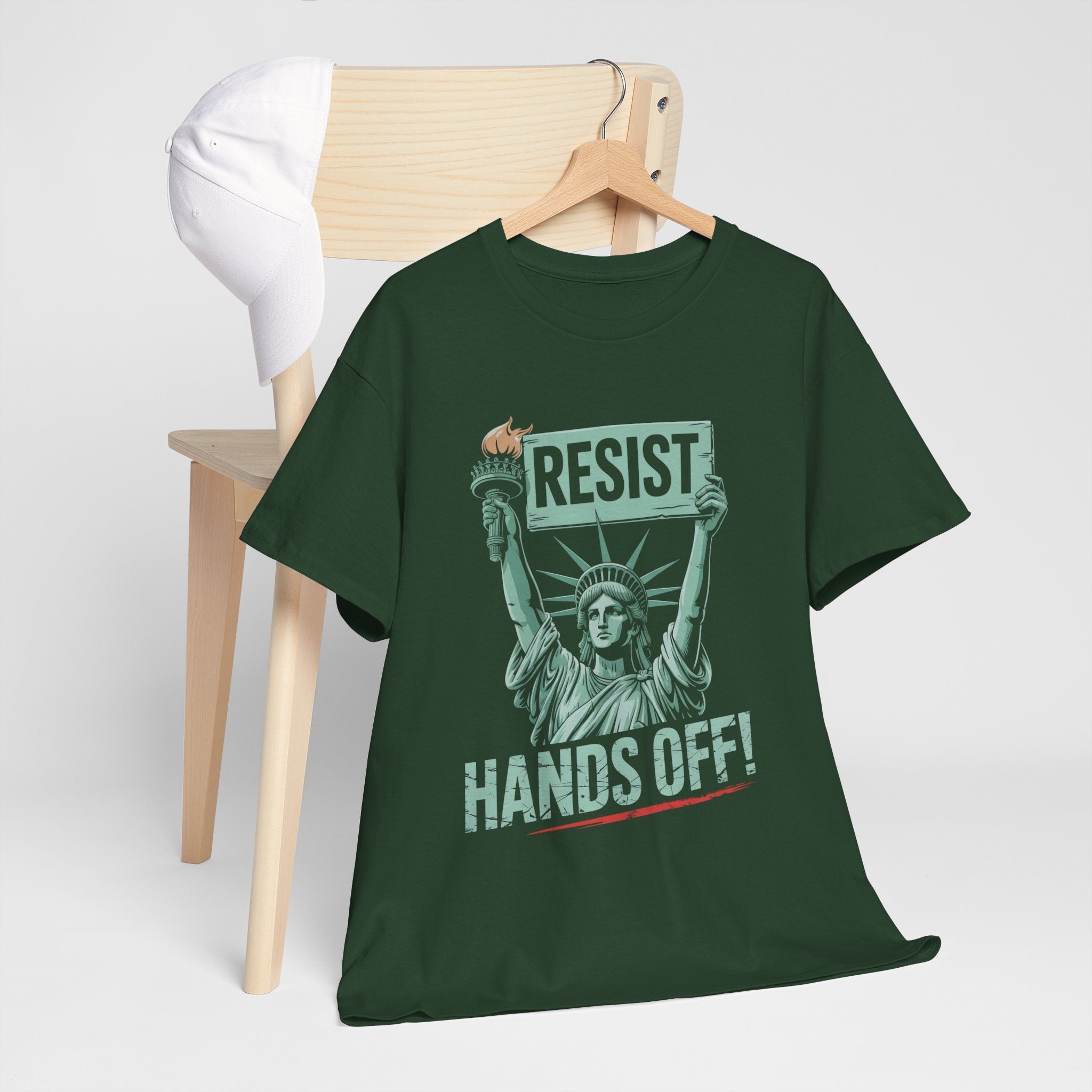 'Resist Hands Off!' Graphic T- Shirt Printify