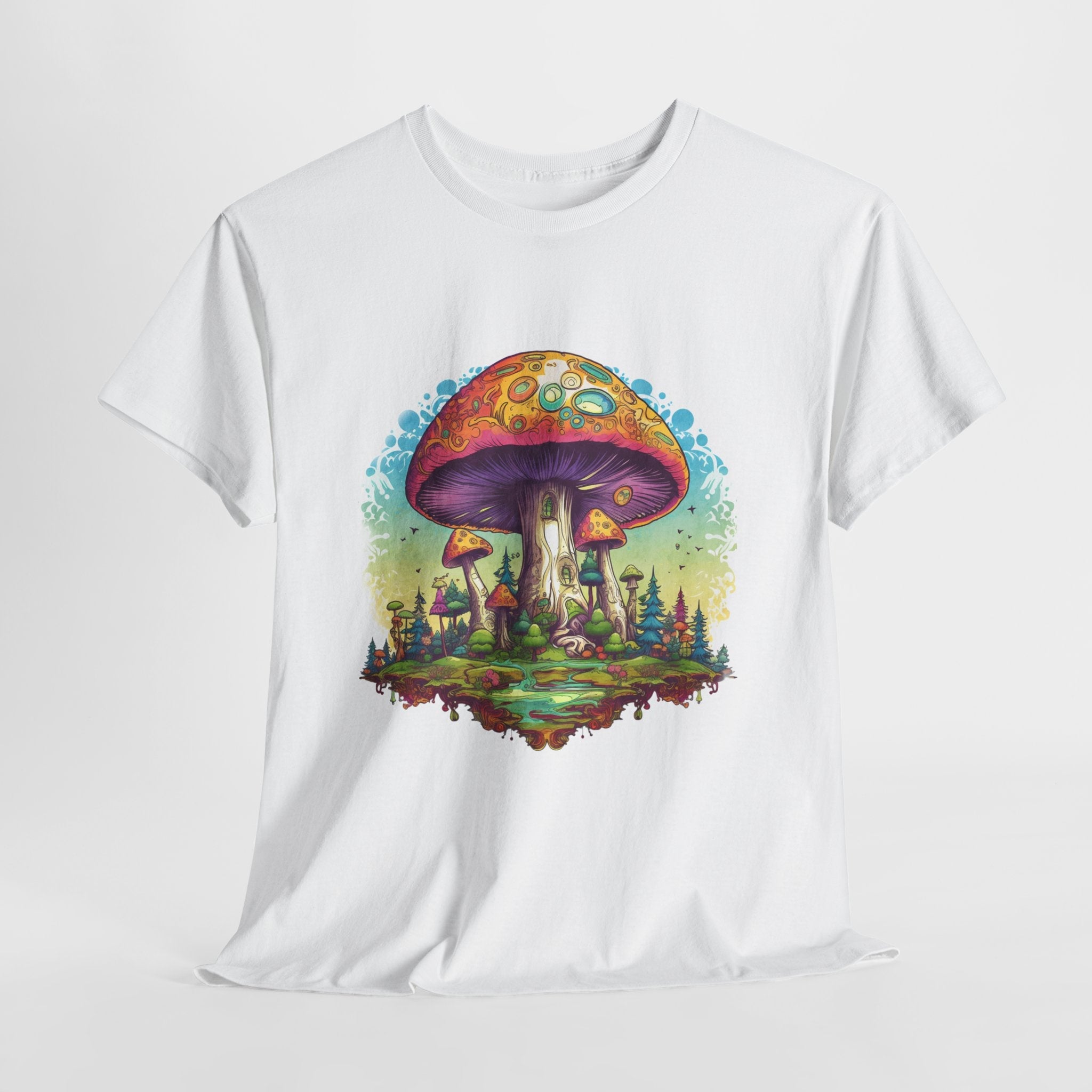 Colorful Mushroom Art Graphic T-Shirt Printify