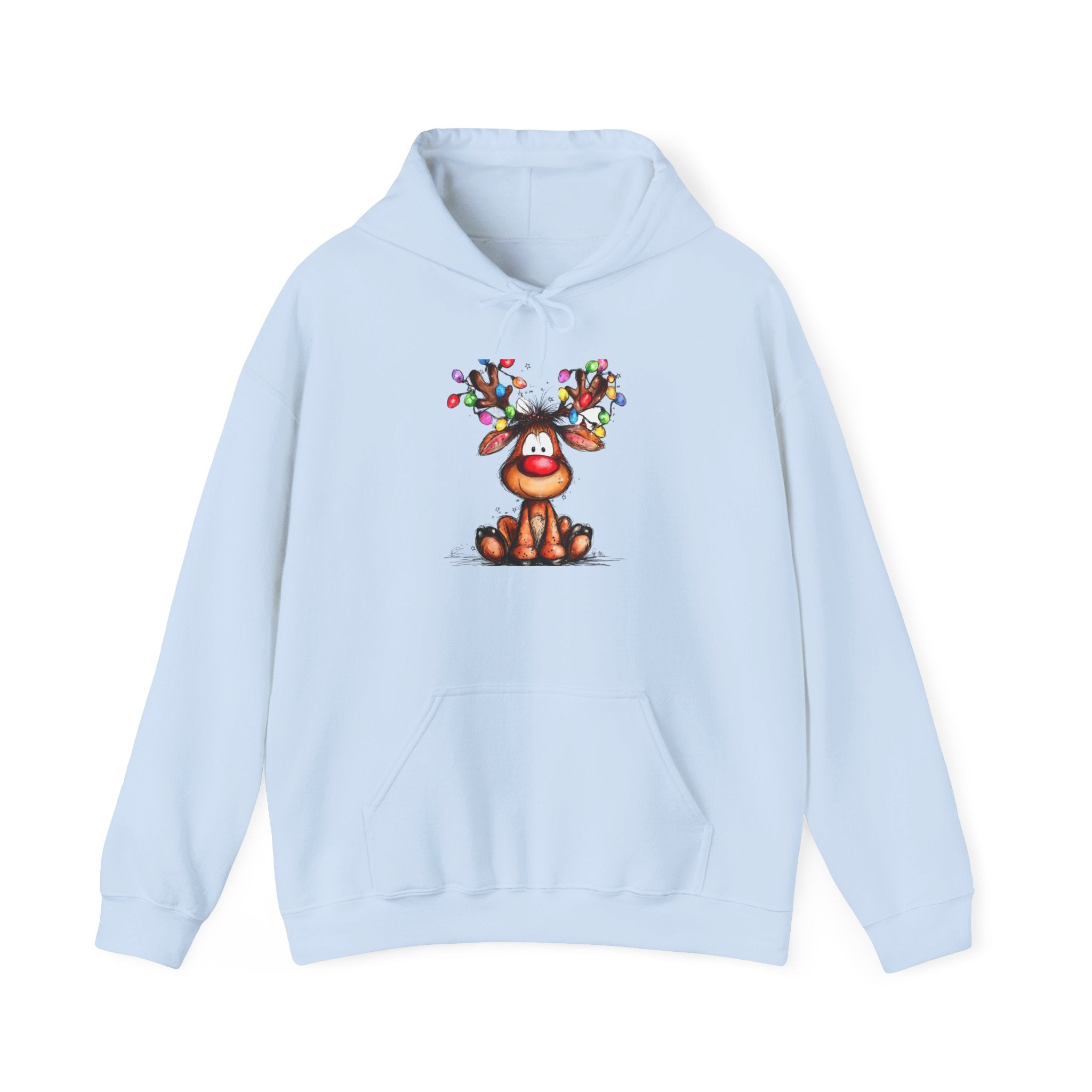 Cute Christmas Reindeer Cartoon  Hoodie Printify