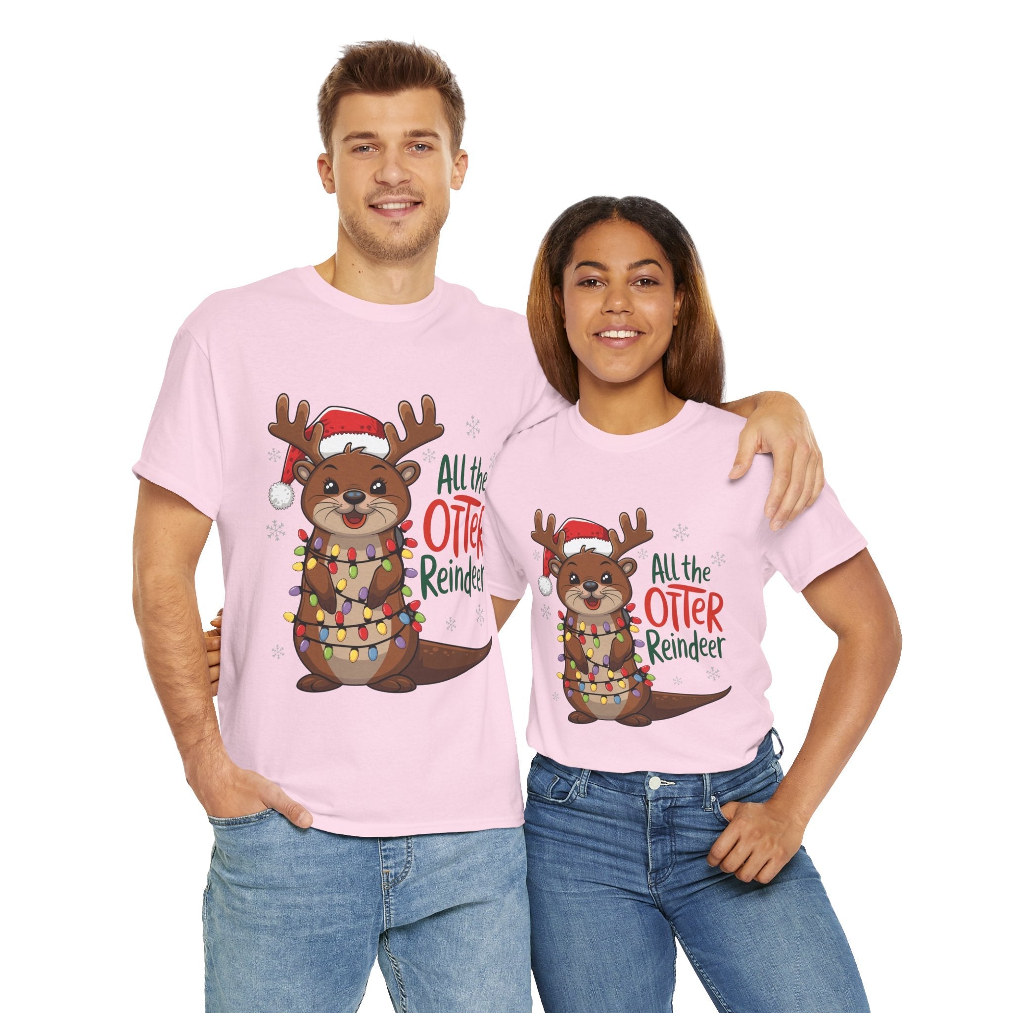 All the Otter Reindeer Cute T- Shirt Printify