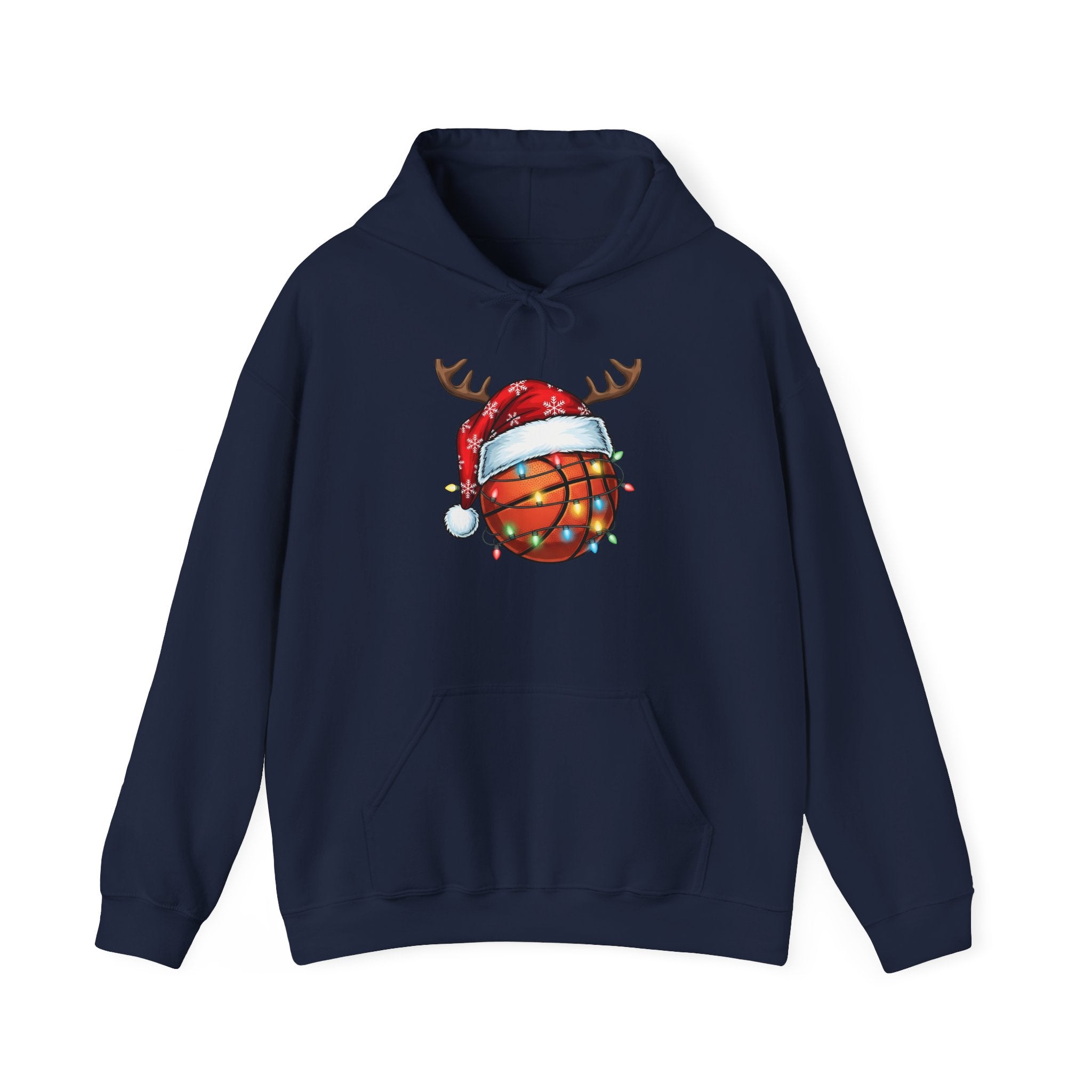 Christmas Basketball Reindeer Hoodie Printify