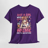 Anime Graphic T- Shirt , Just a Girl Loves Anime Printify