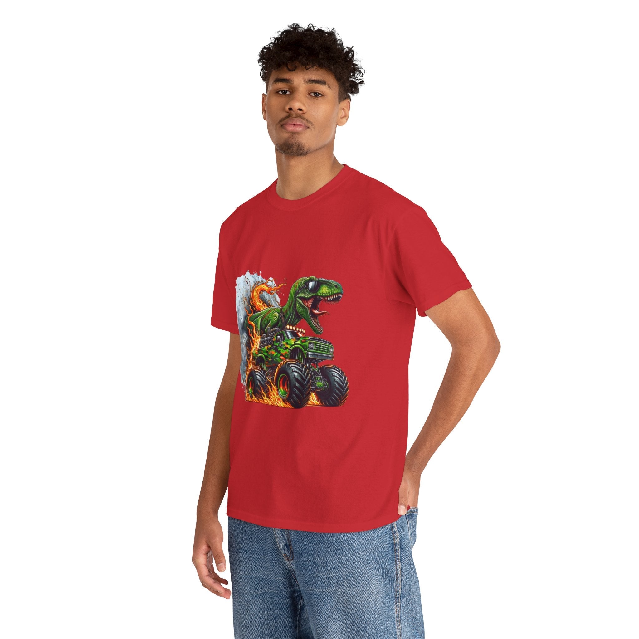 Kids' Dinosaur Monster Truck  Graphic T- Shirt Printify