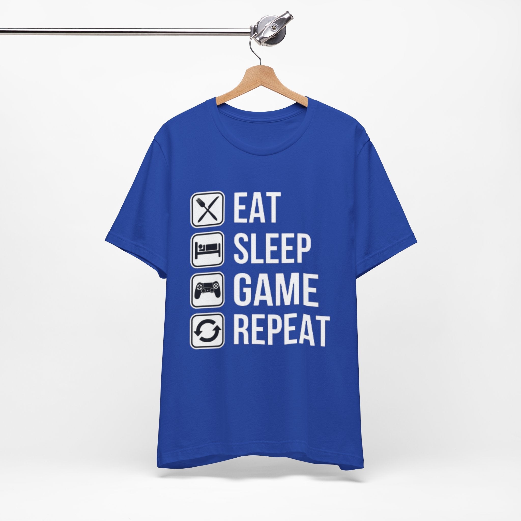 Eat, Sleep, Game, Repeat, Gaming Lifestyle T-Shirt Printify